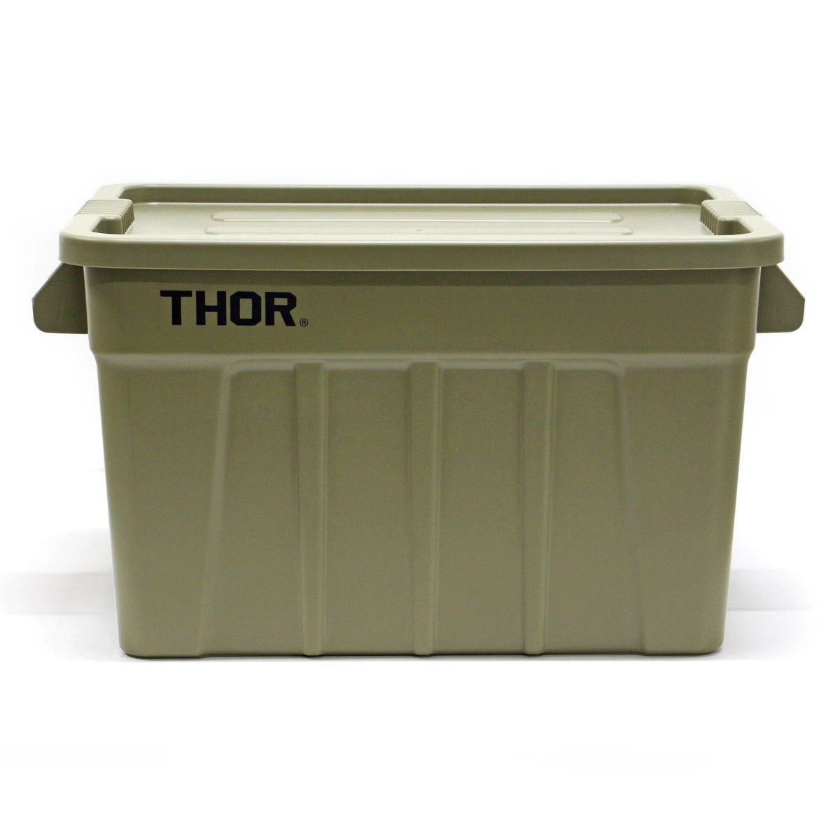 収納ボックス 75L THOR LARGE TOTE DC フタ付き 幅70.8×奥行43.4×高さ38.4cm ( 収納 ボックス ケース 収納ケース ふた ふた付き コンテナ コンテナボックス スタッキング 積み重ね 小物収納 小物 アウトドア 工具 ) 【オリーブ】 オリーブ