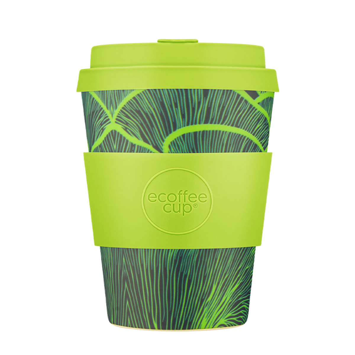 タンブラー 350ml エコーヒーカップ Ecoffee Cup 12oz PLA ( BPAフリー 天然素材 コーヒー カップ 蓋付 シリコン 持ち運び おしゃれ かわいい リユース サスティナブル ) 【Bloodwood】 Bloodwood