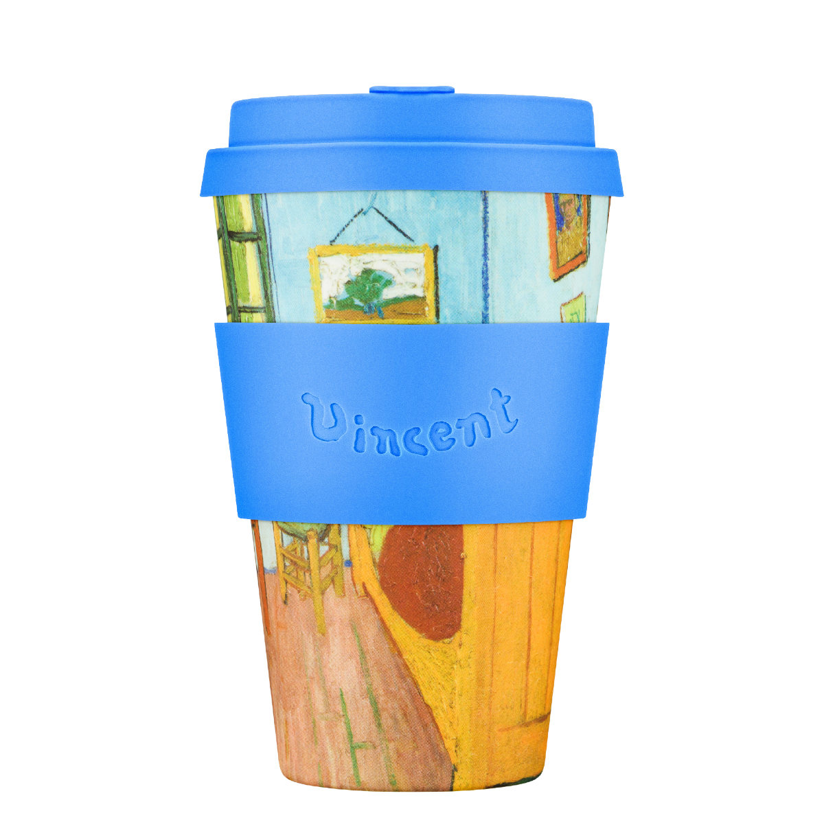 タンブラー 400ml エコーヒーカップ Ecoffee Cup 14oz VGM ( BPAフリー 天然素材 コーヒー カップ 蓋付 シリコン 持ち運び Van Gogh ヴァン ゴッホ ひまわり おしゃれ かわいい リユース サスティナブル ) 【The×Bedroom】 The×Bedroom