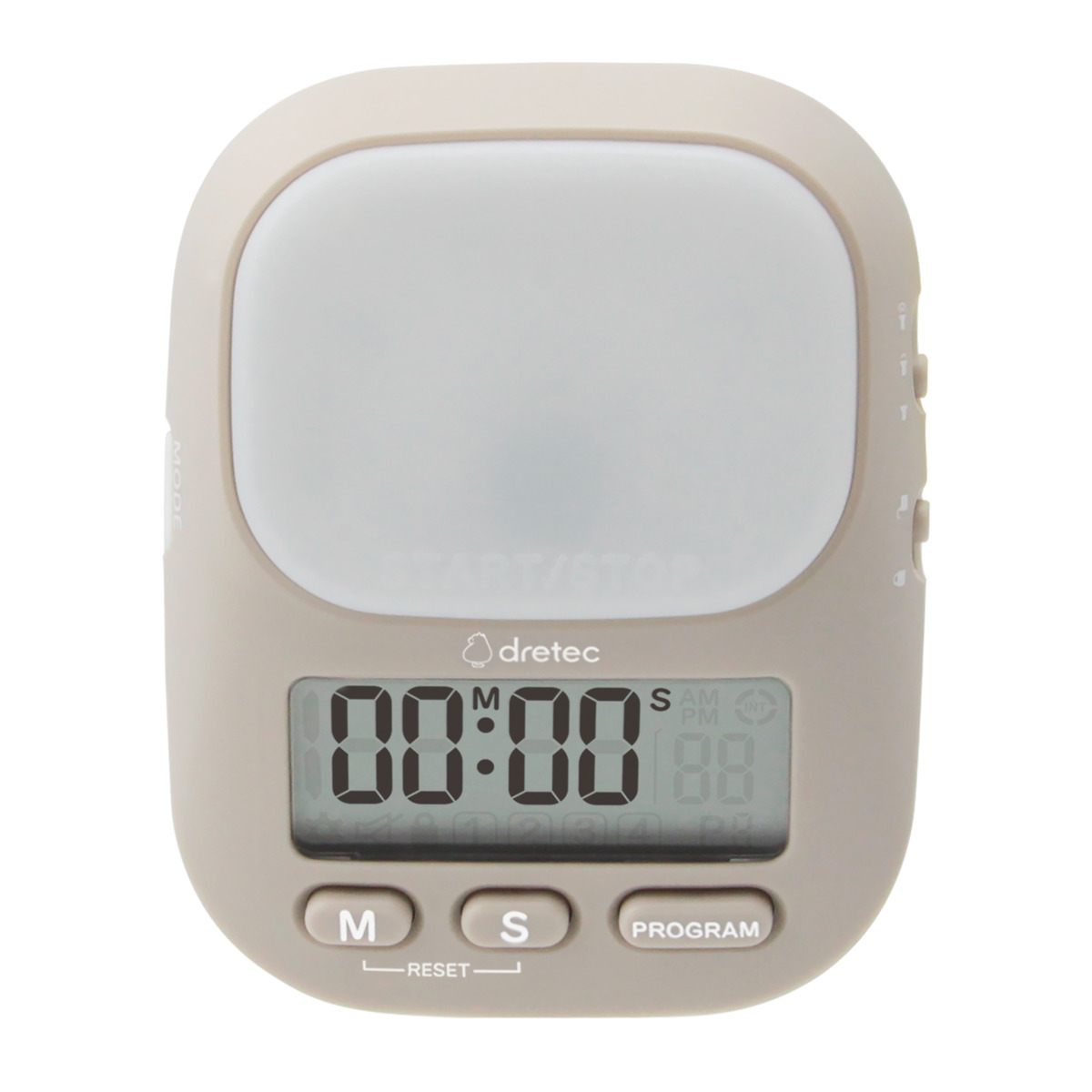 学習タイマー ラーニングタイマー 私のルーティン インターバルモード ドリテック ( dretec タイマー 勉強タイマー 勉強 学習 練習 トレーニング 光る 消音 ルーティン リビング学習 LED アラーム デジタル 試験 テスト 運動 ) 【ベージュ】 ベージュ