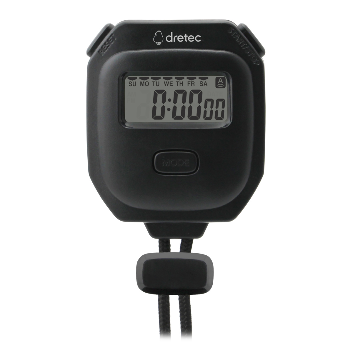 ストップウォッチ チェム コンパクト ( ドリテック DRETEC タイマー デジタルタイマー 時計 カレンダー アラーム 1/100秒計測 スプリットタイム 数取器 小型 ミニ 使いやすい )