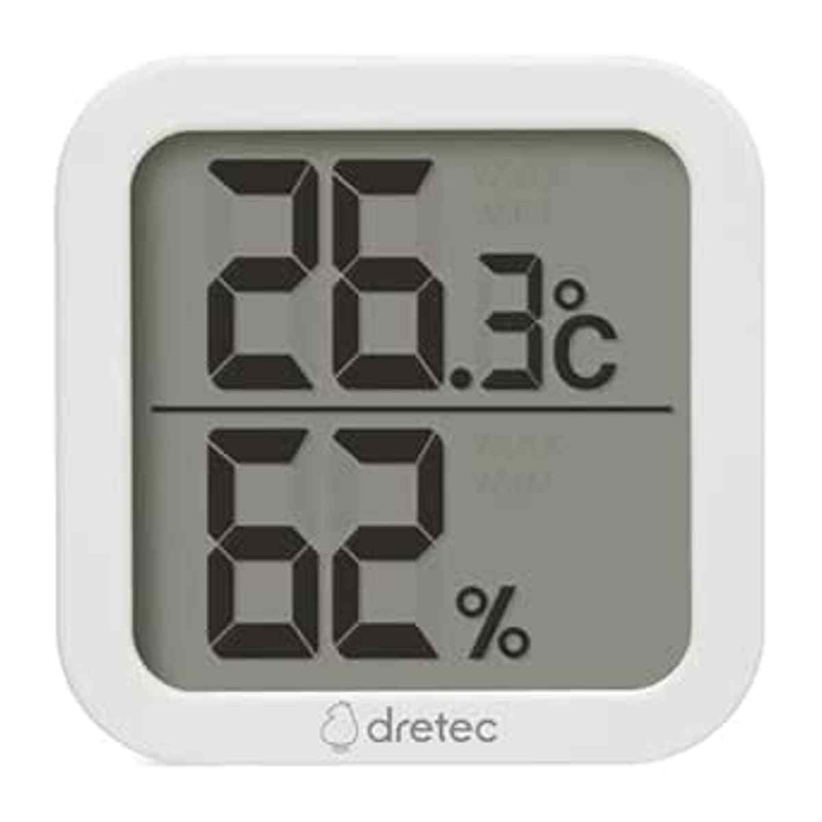 温湿度計 デジタル温湿度計 クラル シンプル表示 ドリテック ( dretec 温度計 湿度計 電池式 デジタル 最高 最低 壁掛け フック 置き掛け兼用 温度 湿度 測定器 温度湿度計 見やすい 赤ちゃん 乾燥 ウイルス 熱中症 対策 )