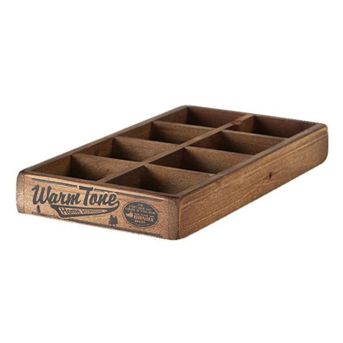 小物収納 ダルトン DULTON 8 PARTITION WOODEN BOX ウッデン ボックス 木製 幅17×奥行32.5×高さ4cm ( 小物入れ 収納ケース 収納ボックス ケース 木製ボックス 仕切あり 小物 道具入れ 整理整頓 整理 ヴィンテージ感 スタッキング )