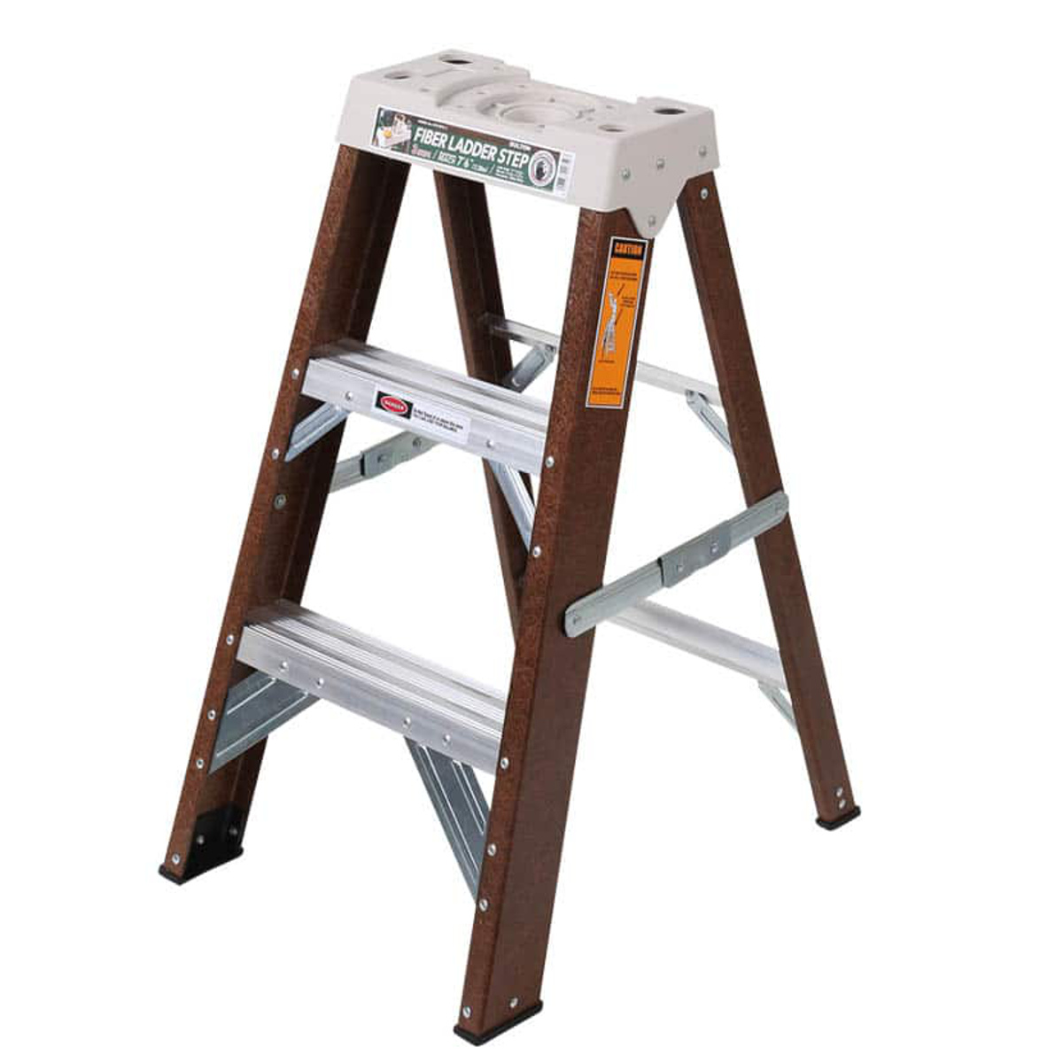 脚立 3段 ダルトン FIBER LADDER 3STEPS ( DULTON アルミ 踏み台 ステップ台 ステップ スツール 折りたたみ おしゃれ 折り畳み 折りたたみ式 踏台 はしご スリム 隙間 収納 キッチン 高い所 ) 【ブラウン】 ブラウン