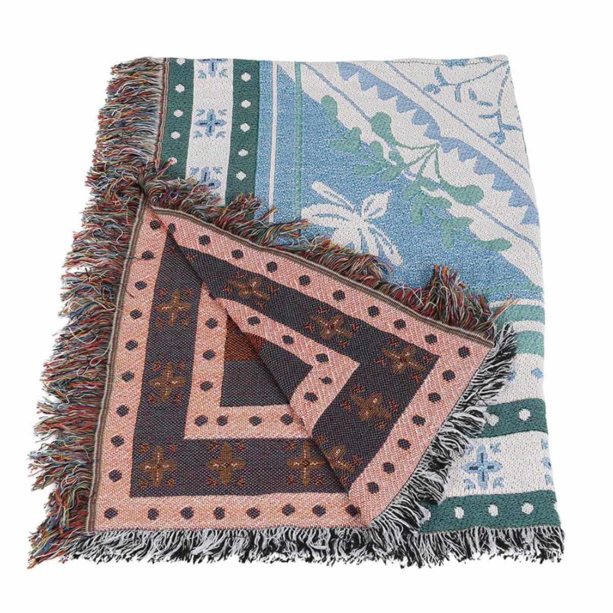 マルチクロス ダルトン JACQUARD MULTI CLOTH Lサイズ リバーシブル ( DULTON 155×135cm マルチカバー テーブルクロス フリーカバー ソファーカバー 大判 長方形 多目的 マルチ クロス キャンプ ピクニック 布 ) 【エデン】 エデン