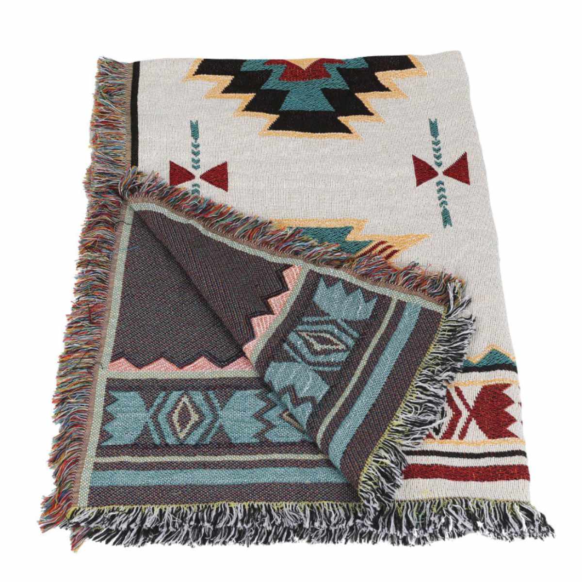 マルチクロス ダルトン JACQUARD MULTI CLOTH Sサイズ リバーシブル ( DULTON 143×95cm マルチカバー テーブルクロス フリーカバー ソファーカバー 長方形 多目的 マルチ クロス キャンプ ピクニック 布 ) 【ナバホ】 ナバホ