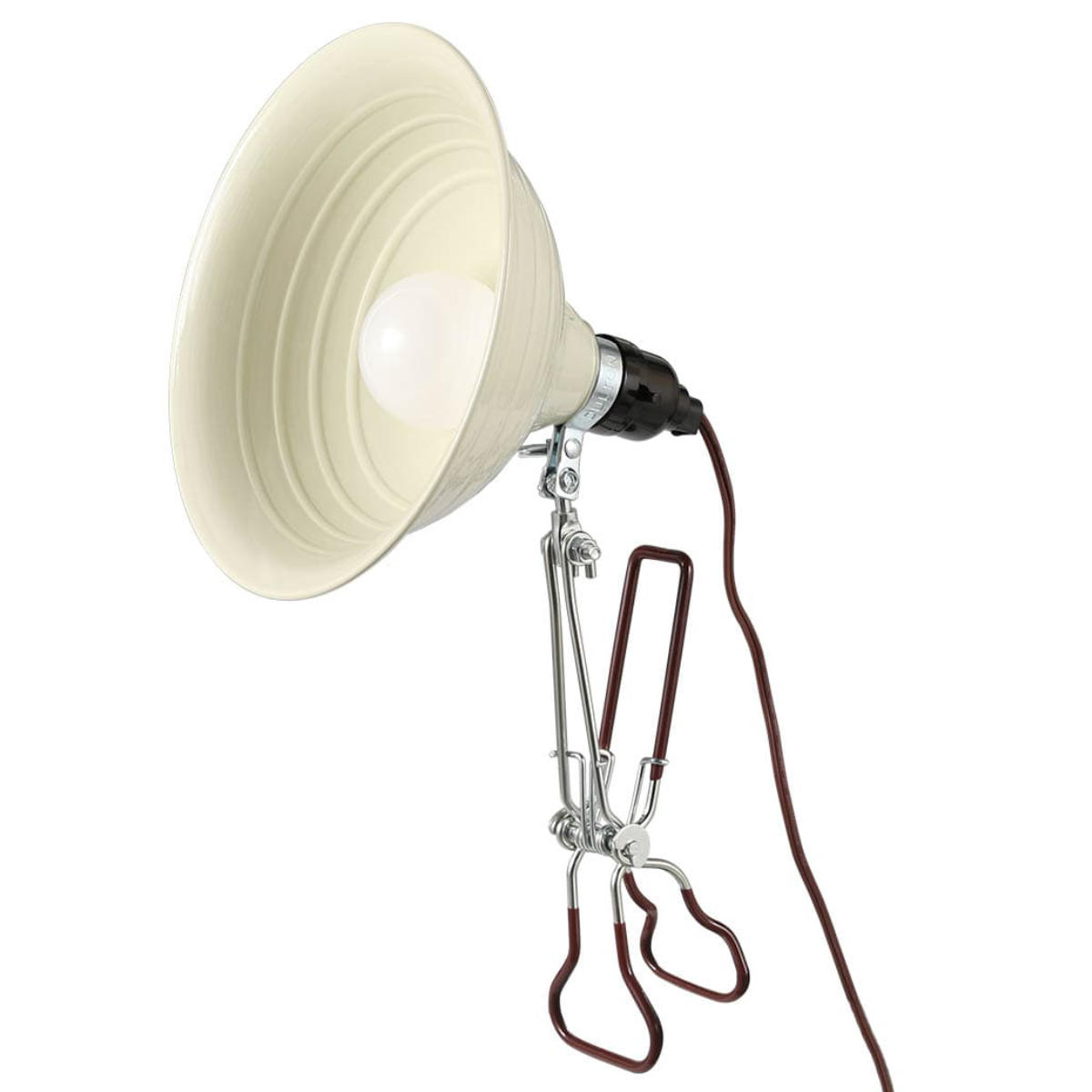 ダルトン クリップライト M ALUMINUM CLIP LAMP LEDライト対応 ( コンセント デスクライト E26 スイッチ付き アルミ スチール 角度調整 照明器具 DULTON コンセント式 スポットライト インダストリアル ライト ランプ インテリア ) 【アイボリー】 アイボリー