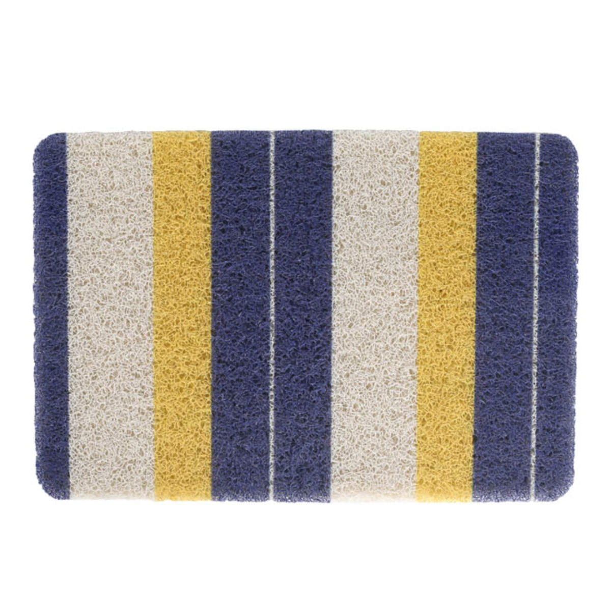 玄関マット 50×70cm DULTON PVC マット 屋外 屋内 ( 屋外兼用 泥落とし 洗える 水洗い 弾力 ストライプ ダルトン 幅70cm おしゃれ カフェ ベランダ デッキ テラス 玄関 PVC素材 外用 室内 ) 【ネイビーイエロー】 ネイビーイエロー