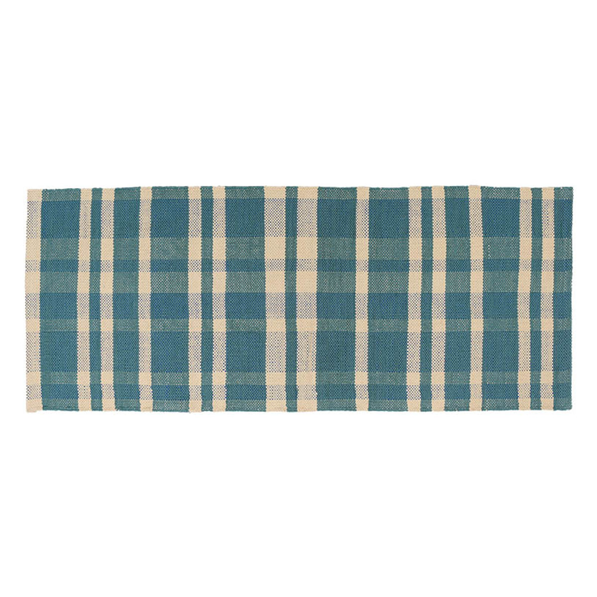 玄関マット 室内 DULTON コットン ハンドルームマット 50×120cm ( マット ラグ 洗える 綿100 手織り チェック ダルトン 横長 ラグマット 幅120cm キッチン 玄関 脱衣所 洗面 インテリア 室内用マット おしゃれ ランドリー 敷物 ) 【グリーン】 グリーン