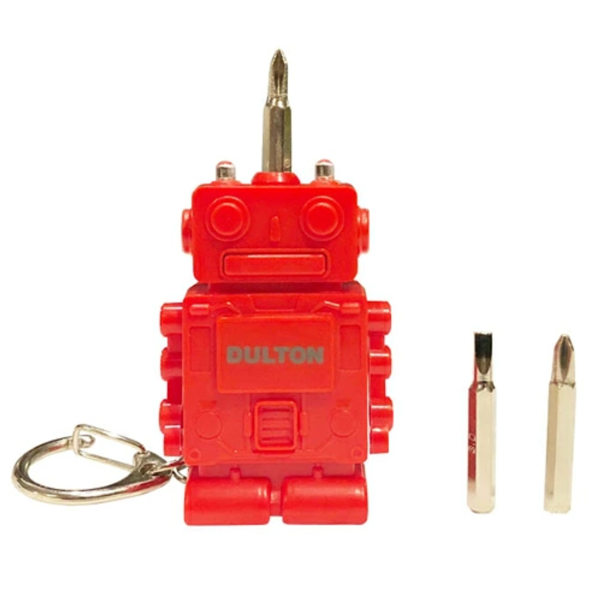 ミニドライバーセット ダルトン DULTON ロボット キーホルダー ( ドライバーセット 工具キット 工具 おしゃれ D整備工具セット メンテナンス ドライバー 作業工具 家庭用工具セット オシャレ ツール キー チェーン ライト ) 【レッド】 レッド