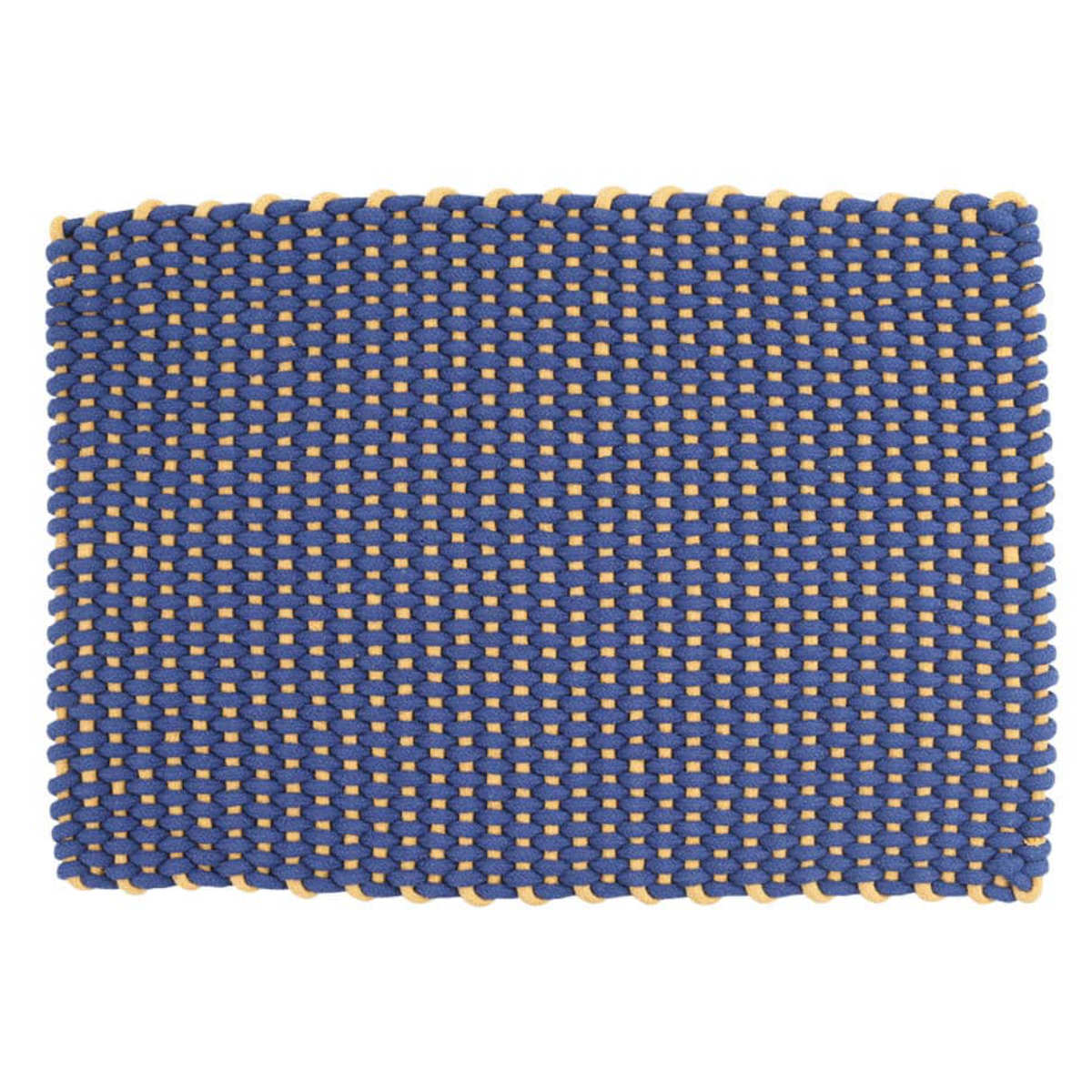 玄関マット 室内 DULTON コットン ロープ マット 50×75cm ( ラグ 綿100 手織り ポコポコ ダルトン ラグマット ハンドメイド 幅75cm キッチン 玄関 脱衣所 洗面 インテリア 室内用マット おしゃれ ランドリー 敷物 ) 【ブルー】 ブルー