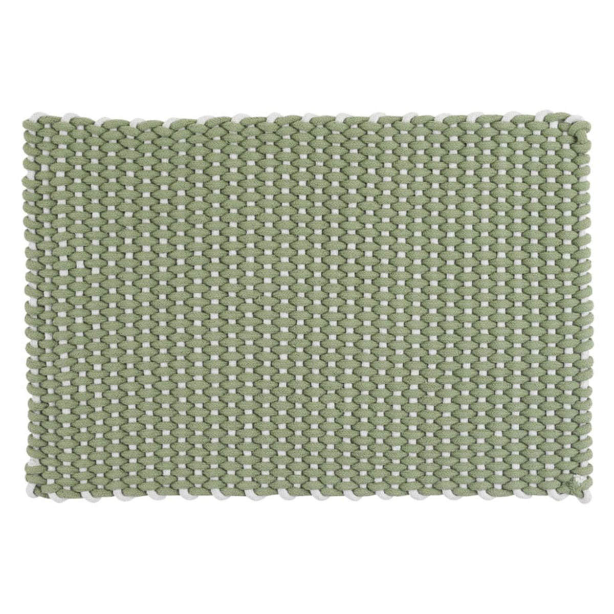 玄関マット 室内 DULTON コットン ロープ マット 50×75cm ( ラグ 綿100 手織り ポコポコ ダルトン ラグマット ハンドメイド 幅75cm キッチン 玄関 脱衣所 洗面 インテリア 室内用マット おしゃれ ランドリー 敷物 ) 【グリーン】 グリーン