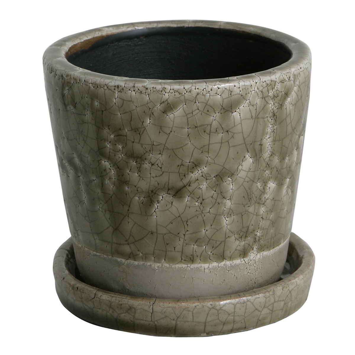 フラワーポット ダルトン DULTON カラー グレーズド ポット 5号鉢 ( 植木鉢 鉢 プランター 園芸用品 庭 お庭 玄関 お部屋 室内 屋外 おしゃれ カラフル インテリア コンパクト ハンドメイド 底穴 小さい ) 【クレイ】 クレイ