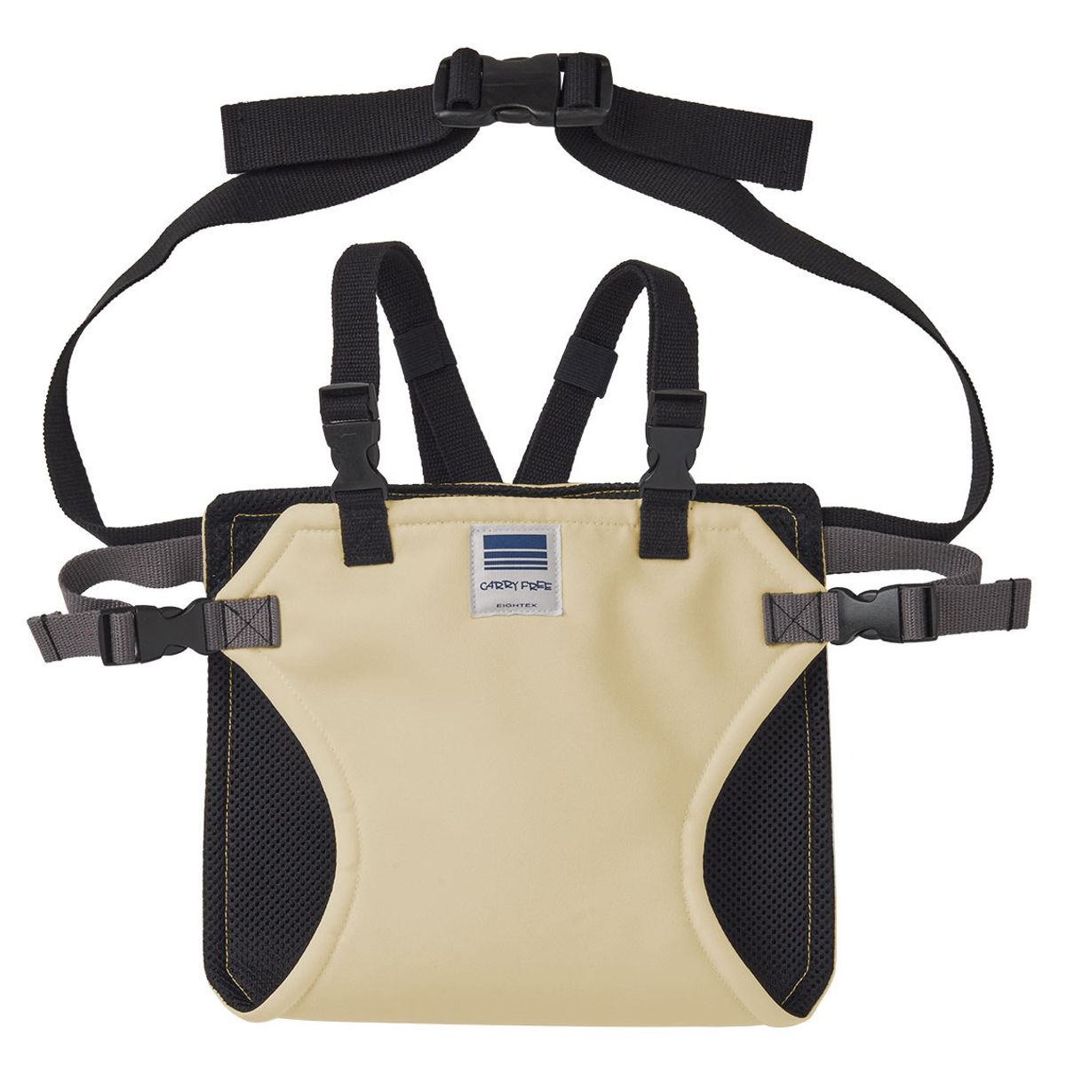 チェアベルト ホールド プラス ベビー ベビーチェア 日本製 腰ベルト ( キャリフリー 赤ちゃん キッズ キッズ肩ベルト 立ち上がり防止 ベルト肩付き 防汚 椅子ベルト チェアーベルト 補助ベルト コンパクト 食事 離乳食 お出かけ ) 【ベージュ】 ベージュ