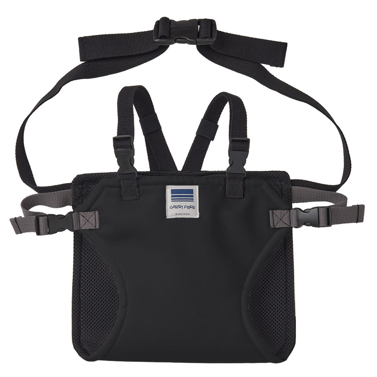 チェアベルト ホールド プラス ベビー ベビーチェア 日本製 腰ベルト ( キャリフリー 赤ちゃん キッズ キッズ肩ベルト 立ち上がり防止 ベルト肩付き 防汚 椅子ベルト チェアーベルト 補助ベルト コンパクト 食事 離乳食 お出かけ ) 【ブラック】 ブラック