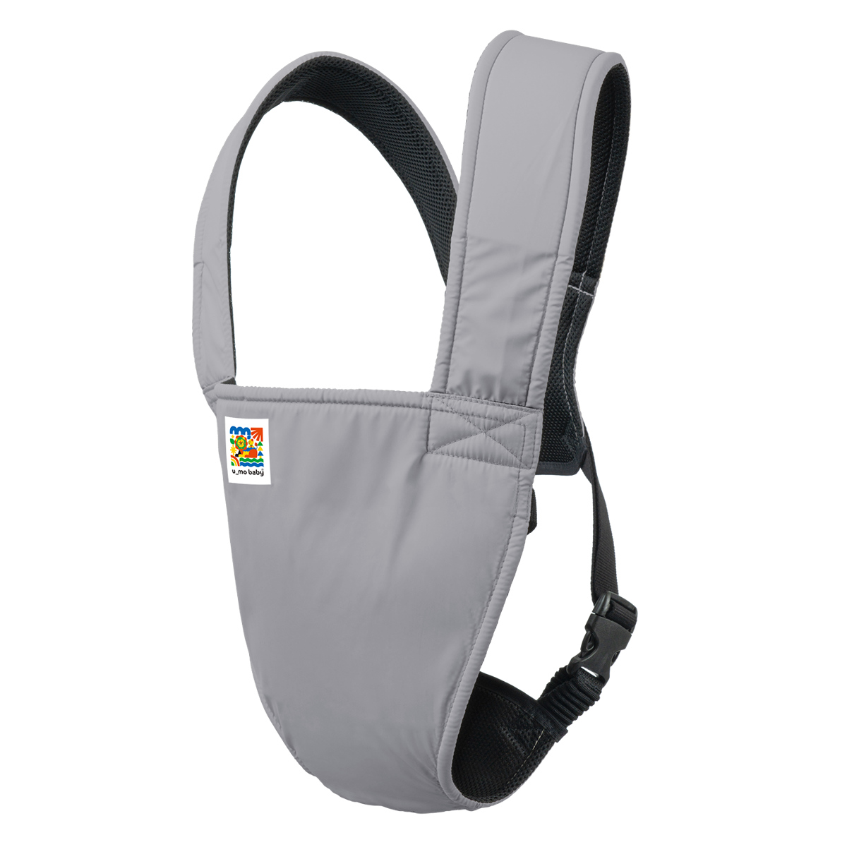 抱っこ紐 ユーモベビー 2WAY 新生児 日本製 ( 抱っこひも 簡易型 対面抱き 前向き抱き ベビーキャリア コンパクト 持ち運び 洗濯OK 撥水 メッシュ 通気性 赤ちゃん おでかけ おでかけグッズ ベビーキャリー 一人で装着 簡単 ) 【グレー】 グレー