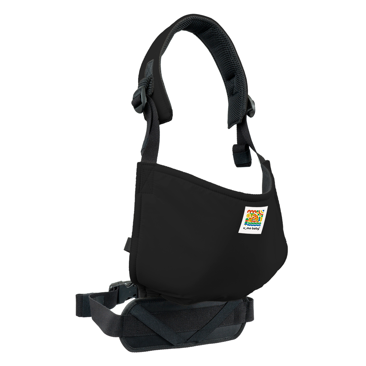 抱っこ紐 ユーモベビー サイドキャリー ちょい抱き 日本製 登園 ( 抱っこひも 腰抱き 簡易型 セカンド セカンド抱っこ紐 ベビーキャリア たすき掛け 一人で装着 簡単 持ち運び 赤ちゃん おでかけ おでかけグッズ ) 【ブラック】 ブラック