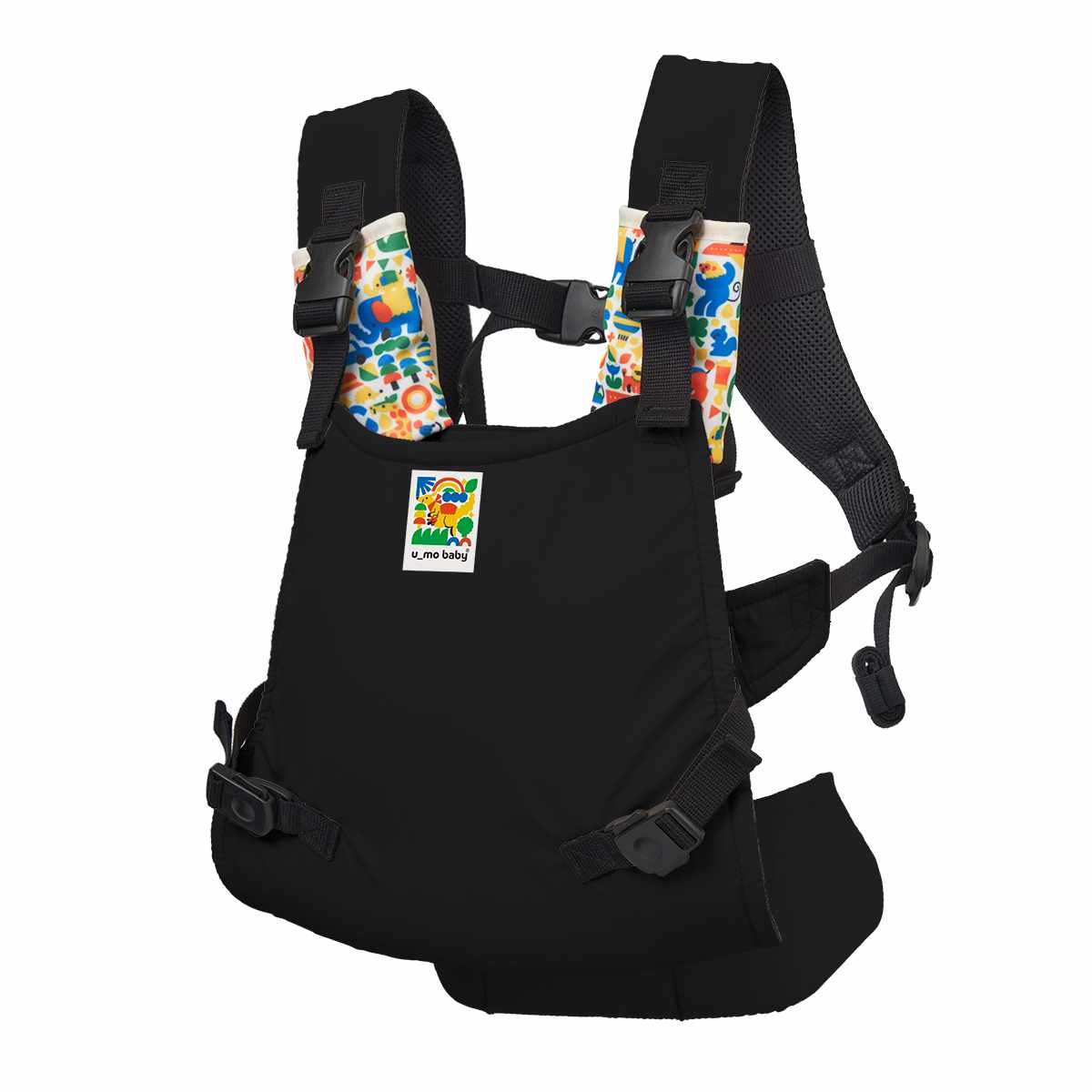 抱っこ紐 ユーモベビー セパレート2WAYキャリー 日本製 着脱簡単 対面抱き おんぶ ( 抱っこひも おんぶ紐 ベビーキャリア ショルダーカバー付き セパレート式 一人で装着 簡単 持ち運び 赤ちゃん おでかけ おでかけグッズ ) 【ブラック】 ブラック