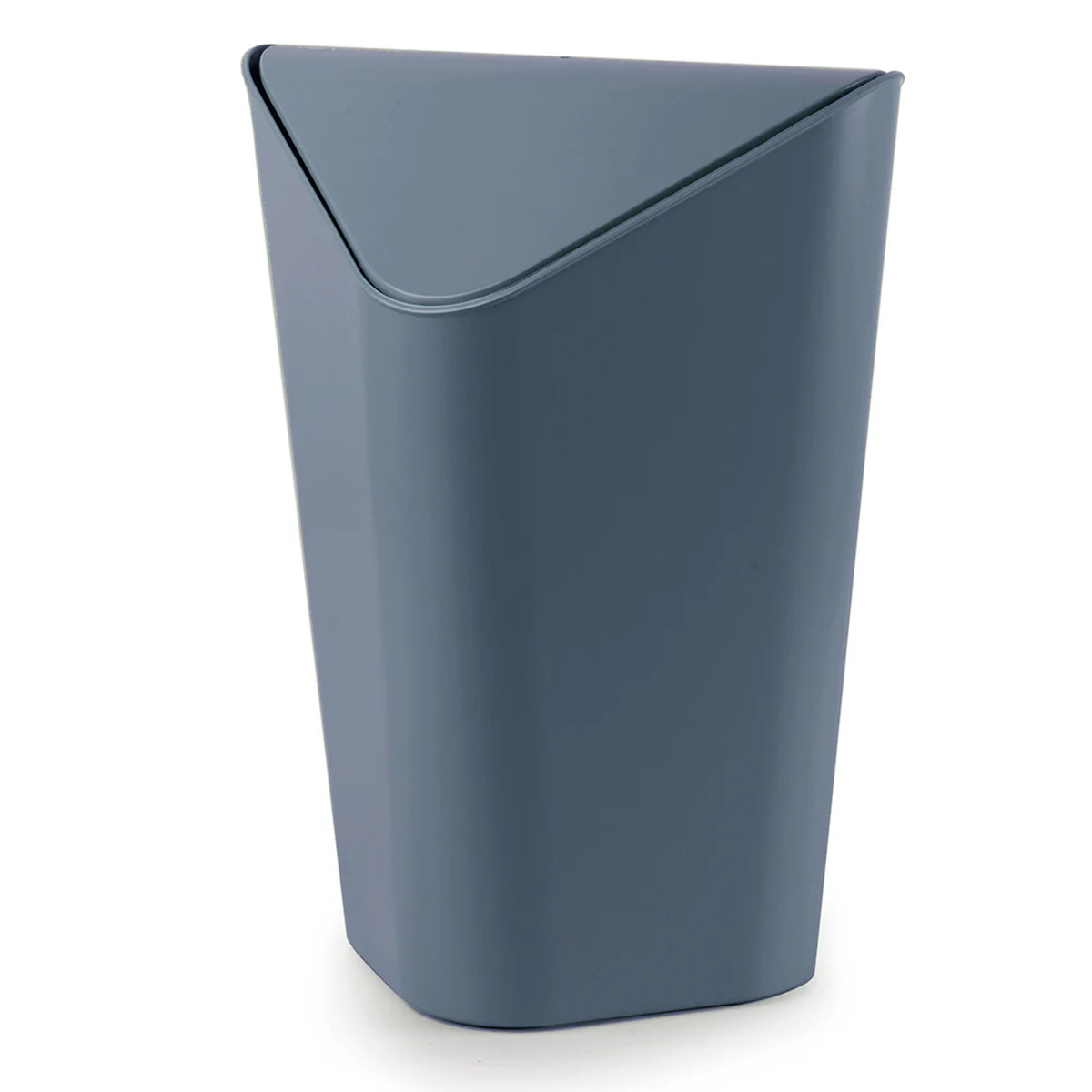 umbra ゴミ箱 10L コーナーカン ( アンブラ ごみ箱 10リットル ダストボックス ふた付き 角 コーナー リビング シンプル おしゃれ 袋が見えない トイレ サニタリー 寝室 洗面所 小さい コンパクト 中身が見えない インテリア ) 【スレートブルー】 スレートブルー