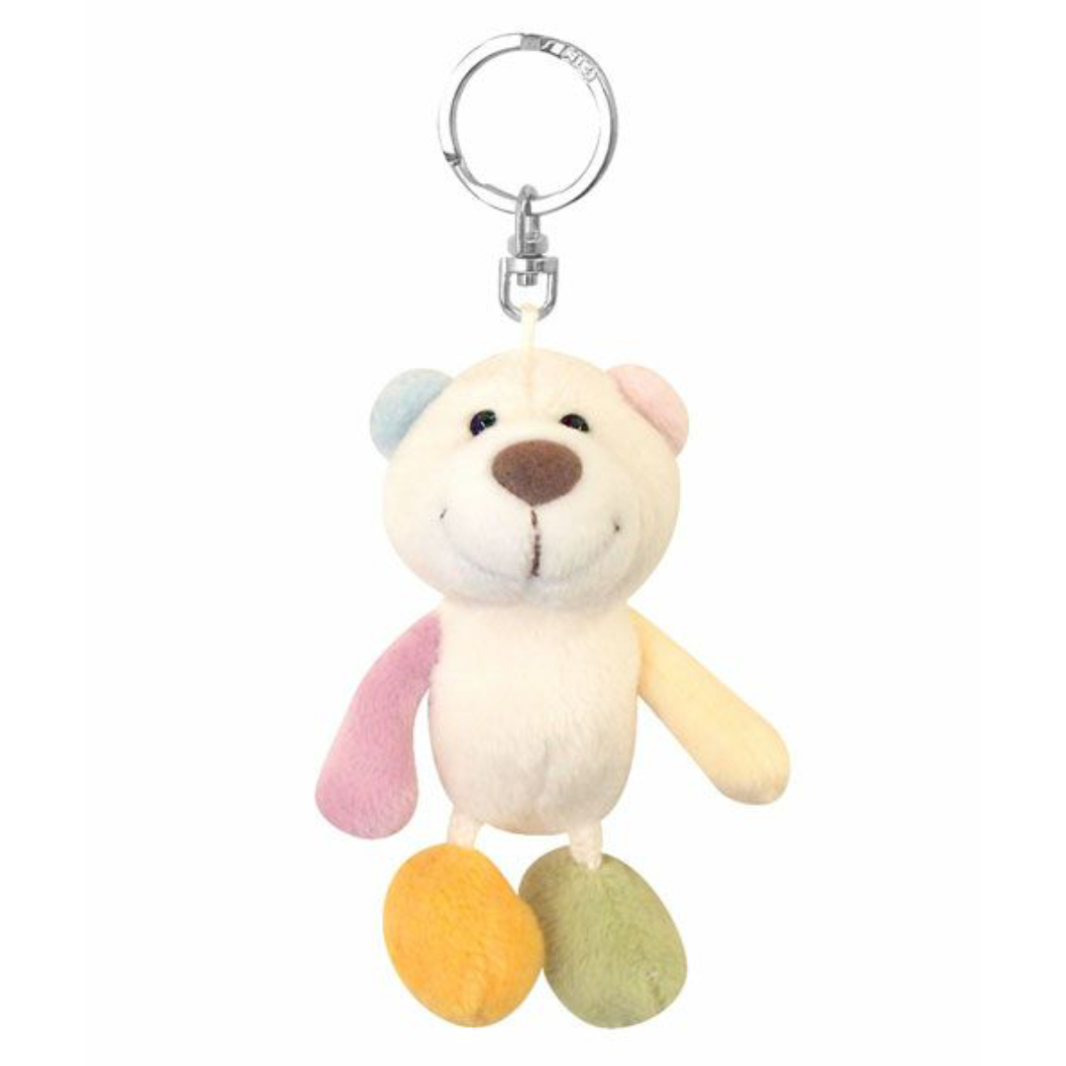 キーホルダー ビーンバッグ サニーデイズ セサミストリート 10cm ( NICI ニキ ぬいぐるみ キーチェーン キーリング 雑貨 カバン ストラップ バッグチャーム ふわふわ プレゼント ギフト かわいい 中学生 高校生 ) 【レインボーベア】 レインボーベア