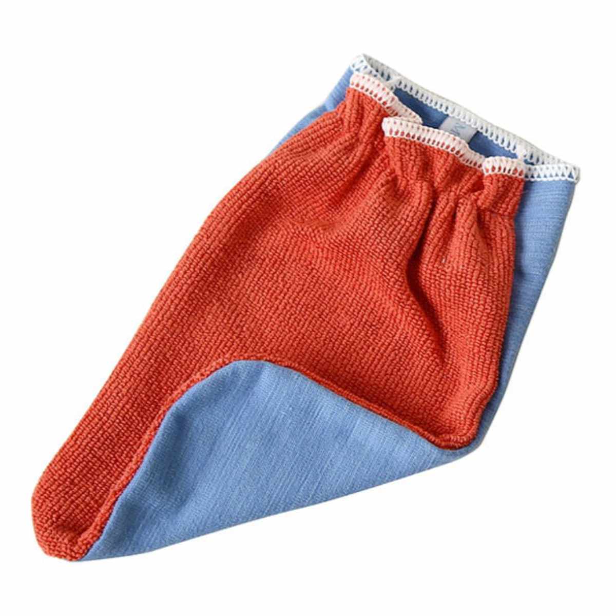 ふきん マルチグローブ 両面色違い 掃除 水だけで簡単 洗濯機OK 多用途 ( 手袋タイプ クロス 掃除用 雑巾 水だけでOK 拭き掃除 ほこり 鏡 掃除用品 掃除グッズ ) 【レッドブルー】 レッドブルー