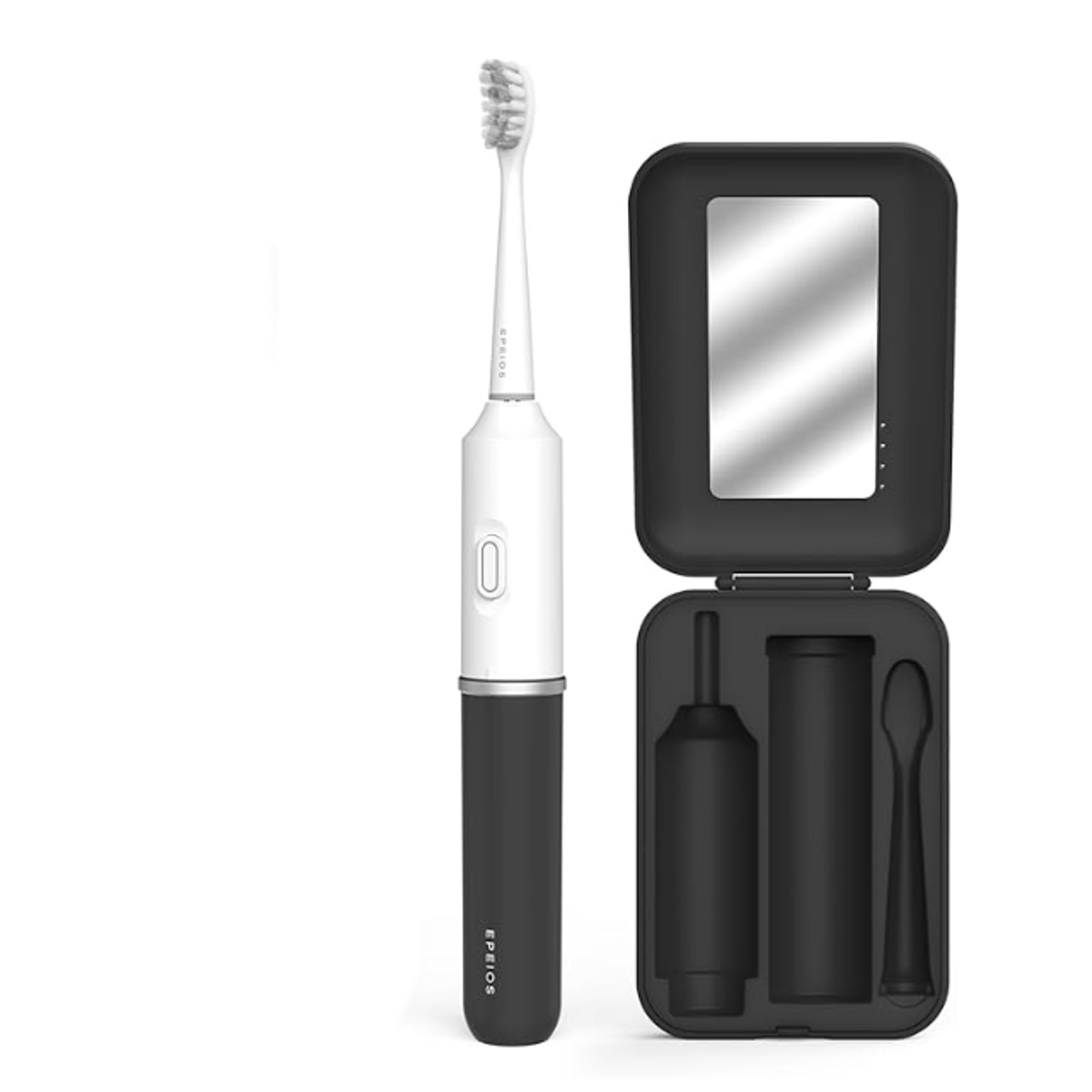 電動ハブラシ EPEIOS Okare! Go トラベル 電動歯ブラシ 充電式 ET006 ( 電動 歯ブラシ USB充電 バッテリー 長持ち IPX7防水 丸洗いOK 振動 歯磨き はみがき ハブラシ はぶらし 電動歯磨き 持ち運び ケース付き 携帯用 旅行 出張 ) 【ブラック】 ブラック
