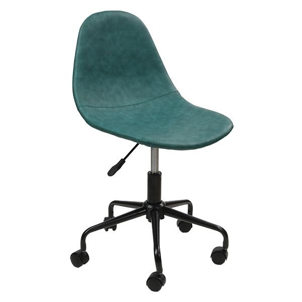 オフィスチェア 椅子 パソコンチェアー 座面高41~48cm ( チェア チェアー イス いす 椅子 パソコンチェア キャスター ワークチェア PCチェア 背もたれあり 高さ調節 回転式 おしゃれ ) 【 ブルーグリーン 】 ブルーグリーン
