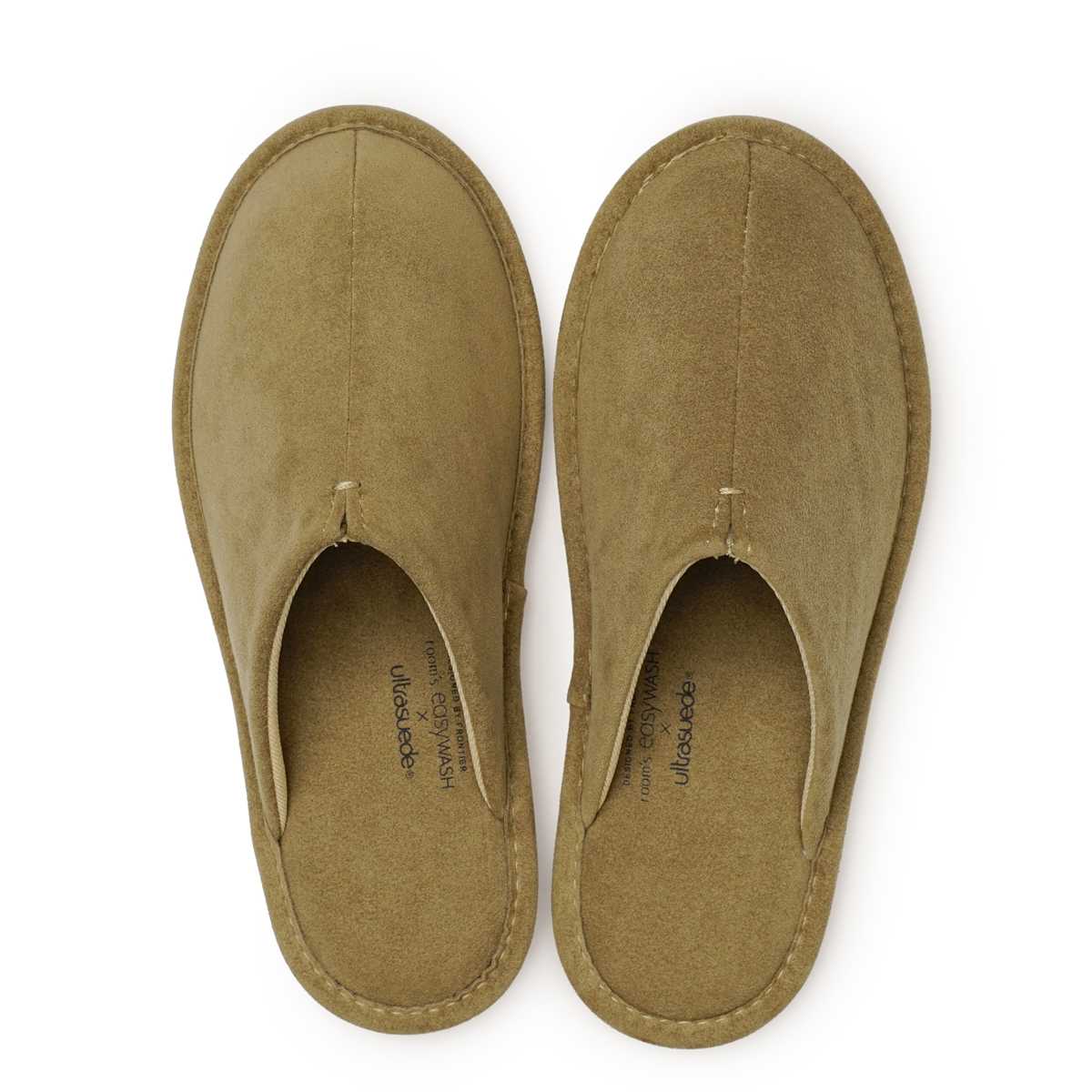 スリッパ ルームズイージーウォッシュ ウルトラスエード M L 22.5~27.0cm 洗える ( ルームシューズ 室内 来客用 人工皮革 ユニセックス EVAソール スエード調 合皮 トイレ サロン おしゃれ レディース メンズ オールシーズン ) 【ピート M】 ピート M