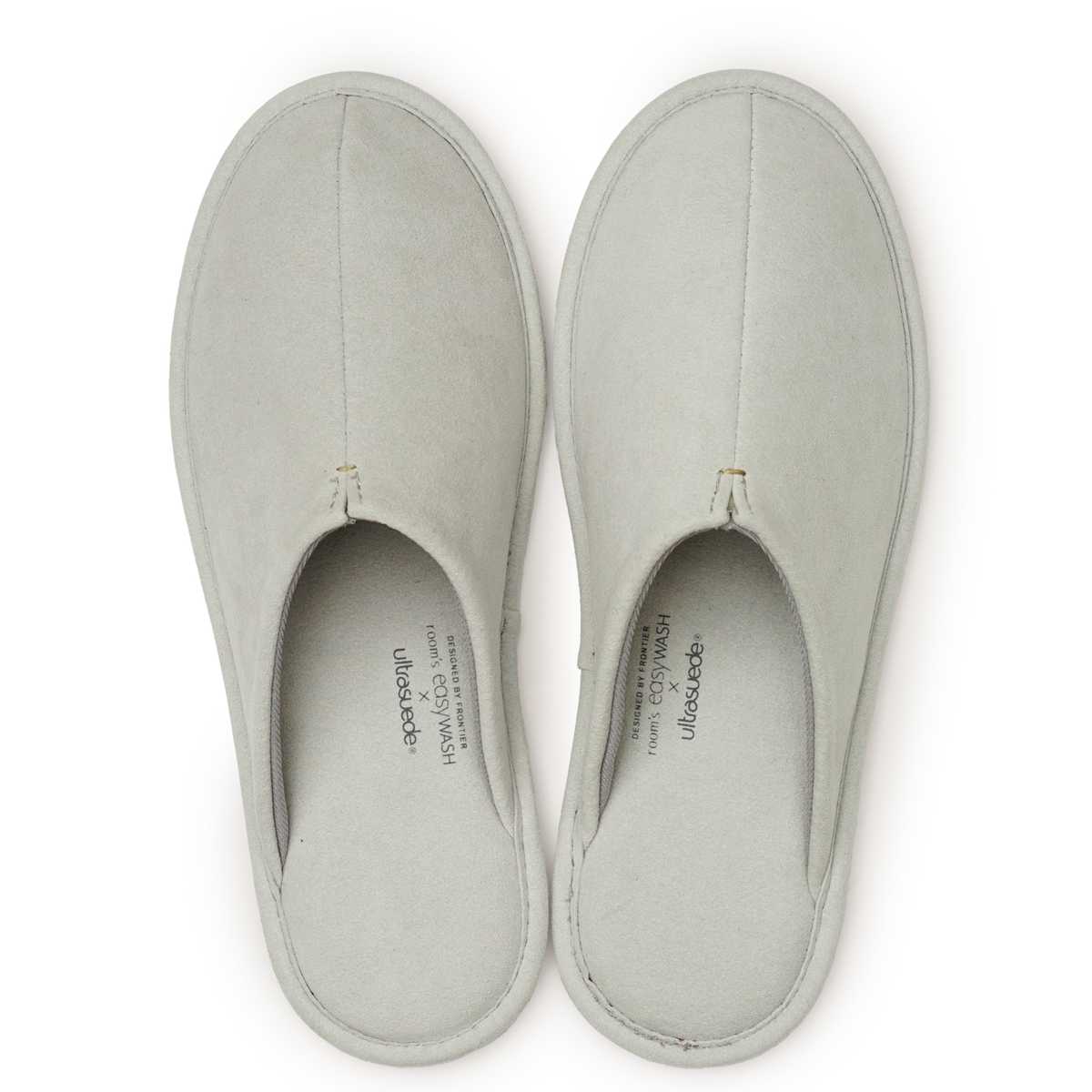 スリッパ ルームズイージーウォッシュ ウルトラスエード M L 22.5~27.0cm 洗える ( ルームシューズ 室内 来客用 人工皮革 ユニセックス EVAソール スエード調 合皮 トイレ サロン おしゃれ レディース メンズ オールシーズン ) 【プラチナム L】 プラチナム L