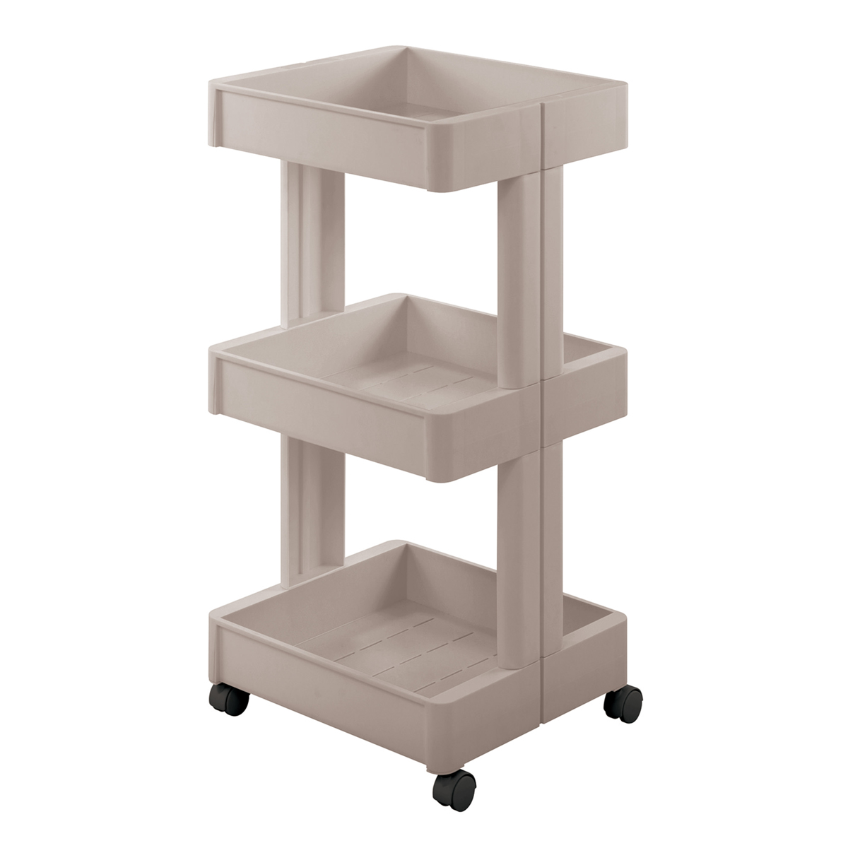 キッチンワゴン スマートワゴン Fit W350 3段 ( キャスター付き 日本製 隙間収納 スリムワゴン 隙間ラック オープンラック キッチン隙間収納 すき間収納 キッチン収納 隙間 すき間 すきま ) 【グレー】 グレー