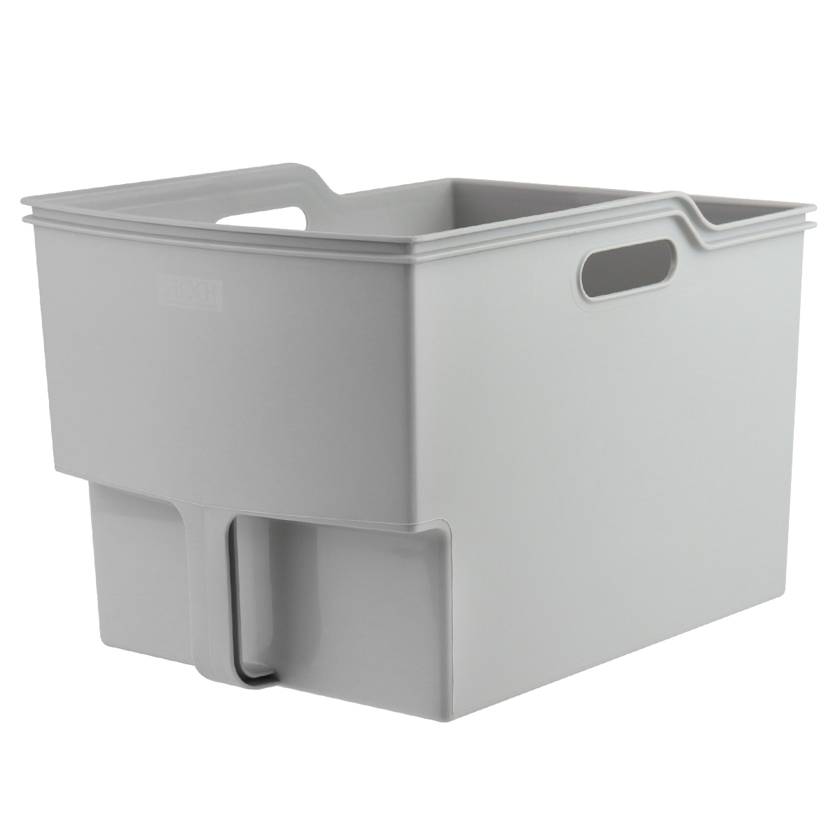 キッチン収納ケース 吊り戸棚ボックスワイド 幅24cm ( キッチンストッカー 取っ手付き 吊戸棚 ケース ボックス 吊戸棚ボックス 吊り戸棚ストッカー 吊戸棚収納 戸棚収納 収納BOX 吊り戸棚 キッチン 収納 整理ケース ) 【グレー】 グレー