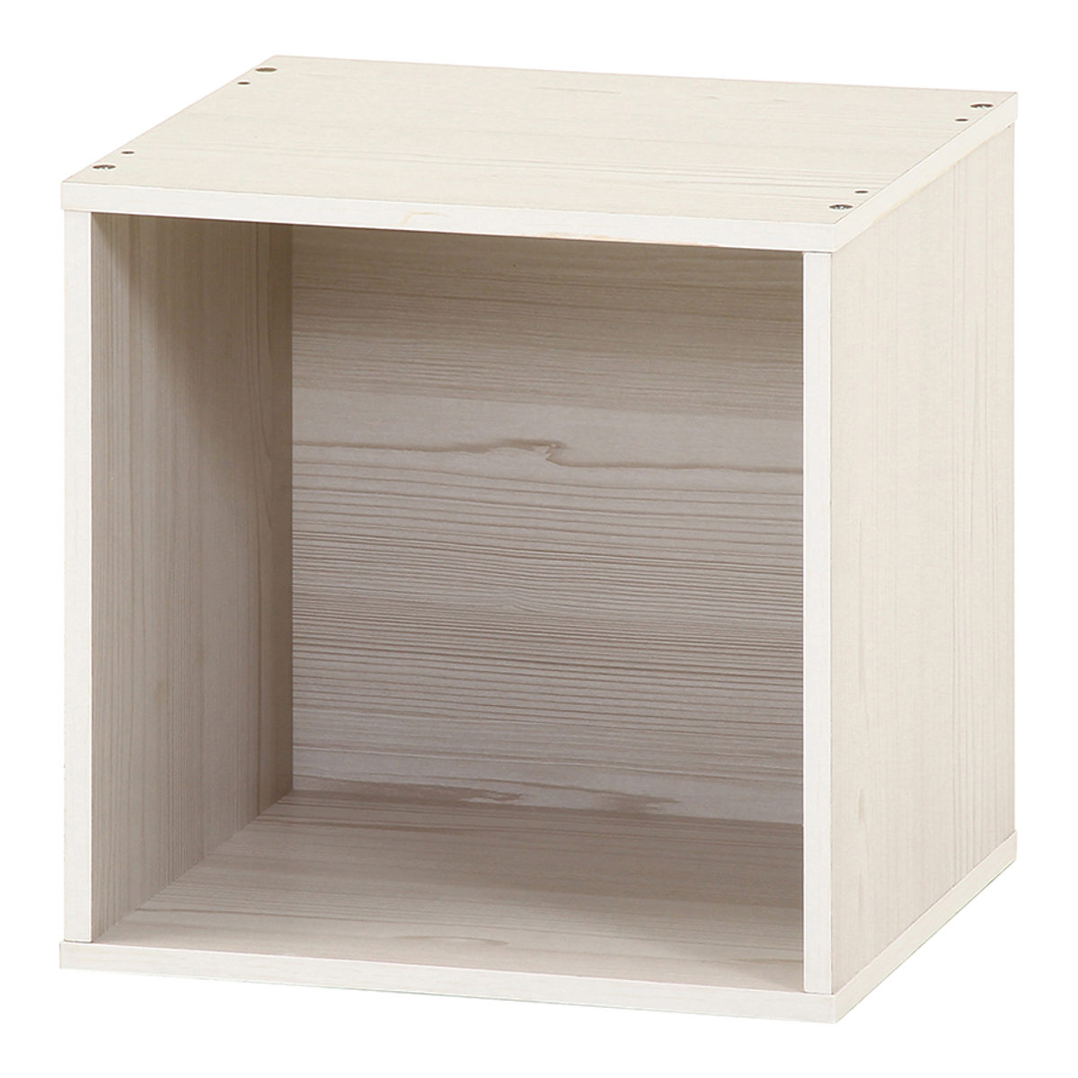 カラーボックス 幅34.5cm 同色2個セット キューブ型 組み合わせラック ( オープンラック キューブボックス ラック ディスプレイラック 収納 組み合わせ 収納ラック ユニットボックス 収納ボックス 積み重ね おしゃれ ) 【ホワイトウォッシュ】 ホワイトウォッシュ