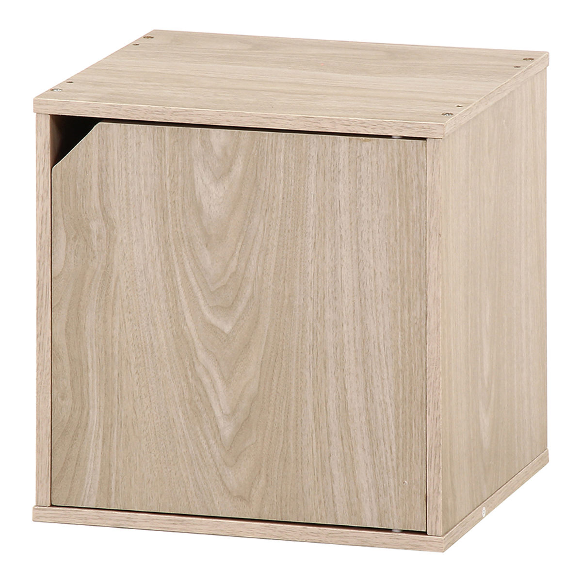 カラーボックス 幅34.5cm 同色2個セット 扉付き キューブ型 組み合わせラック ( キューブボックス ラック ディスプレイラック 収納 組み合わせ 収納ラック ユニットボックス 収納ボックス 収納BOX 積み重ね おしゃれ ) 【アッシュグレー】 アッシュグレー