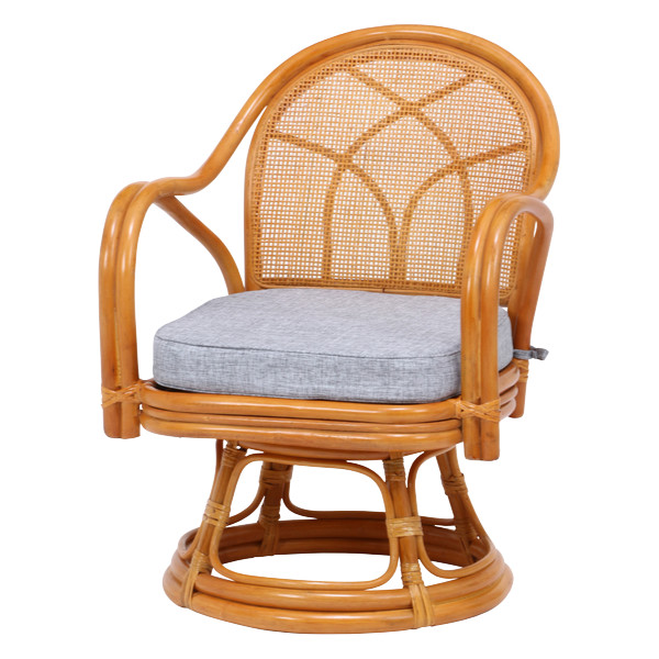 ラタンチェア 回転籐座椅子 ハイタイプ 座布団付き 天然素材 アームチェア ラタンチェア 回転籐座椅子 ハイタイプ 座布団付き 天然素材
