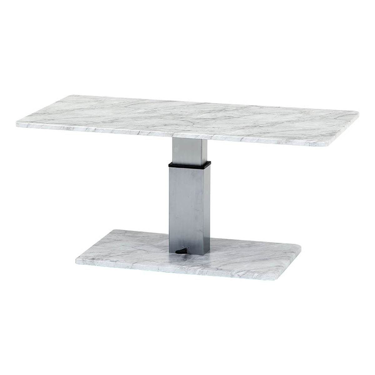 リビングテーブル 昇降式 幅120cm 大理石柄 ( 高さ調節 フットペダル ローテーブル センターテーブル テーブル カフェ風 長方形 キャスター テレワーク パソコン 作業 机 高級感 上品 )