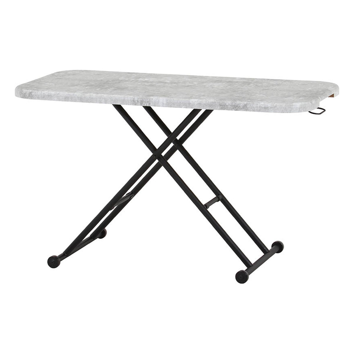 リビングテーブル ワイド 昇降式 幅120cm 大理石柄 コンクリート柄 ( 高さ調節 ローテーブル センターテーブル テーブル カフェ風 長方形 テレワーク パソコン 作業 机 高級感 上品 ) 【コンクリート】 コンクリート