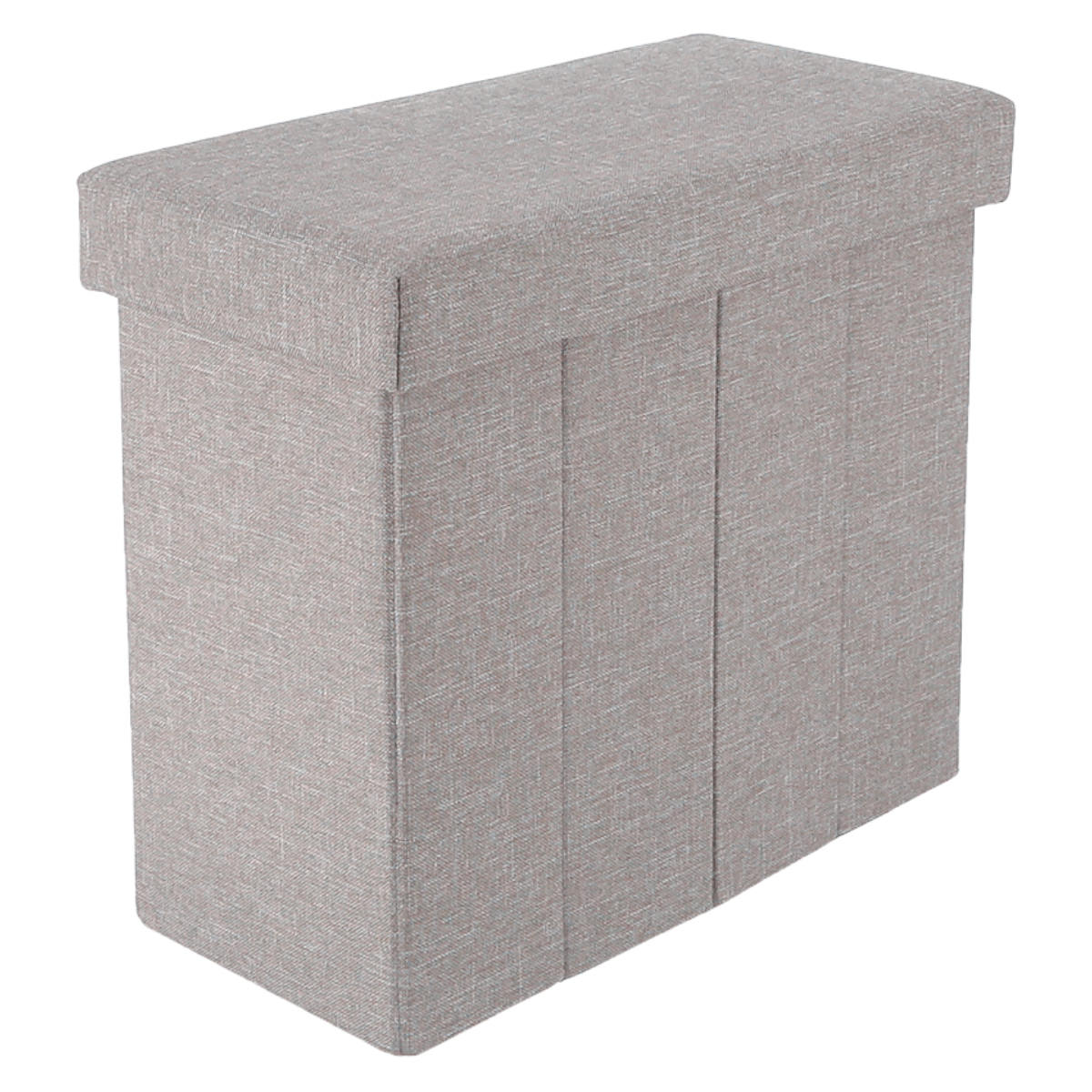 収納スツール スリムタイプ テーブルにもなる収納スツール ( スリム 折りたたみ 座れる 収納 ボックス テーブル 腰掛け サイドテーブル ファブリック 布 リビング 玄関 ) 【グレー】 グレー