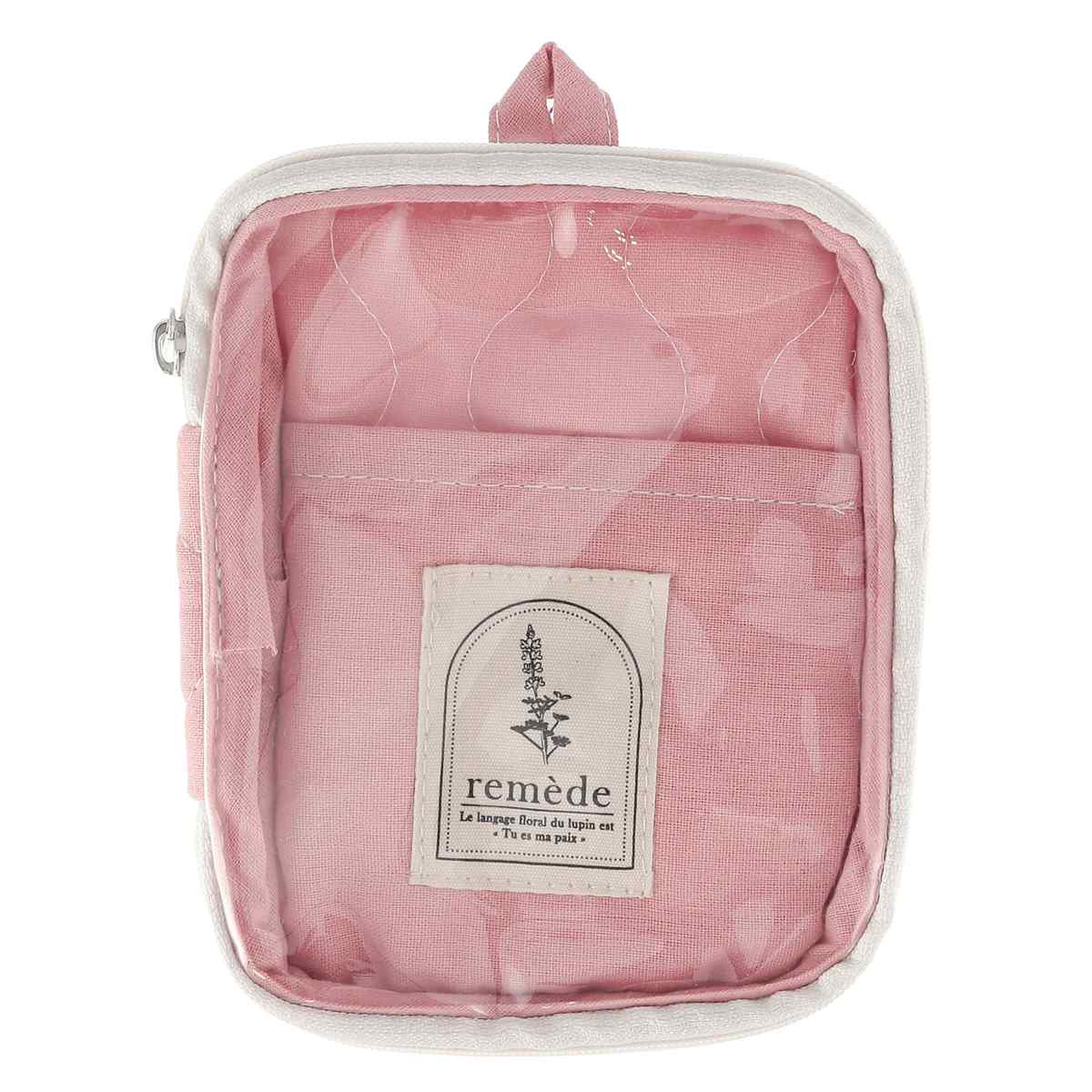 アクスタ 収納 推し活 アクスタケース ポーチ クリアポケット 持ち運び ( レッド オレンジ イエロー ピンク グリーン ブルー パープル アイボリー グレー 推し活グッズ 推し ファスナー かわいい おしゃれ 壁掛け 飾れる ) 【ピンク】 ピンク