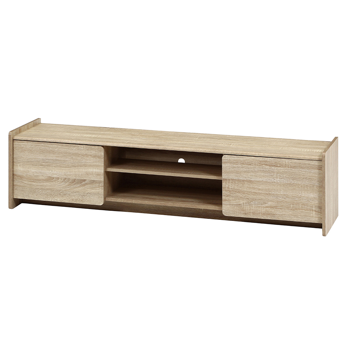 テレビ台 幅159cm 木目調 ソフトクローズ 55型対応 ( TV台 テレビボード AVラック 収納 リビング収納 ラック 棚 飾り棚 家具 可動棚 配線穴 ホワイトオーク ミドルブラウン ) 【ホワイトオーク】 ホワイトオーク