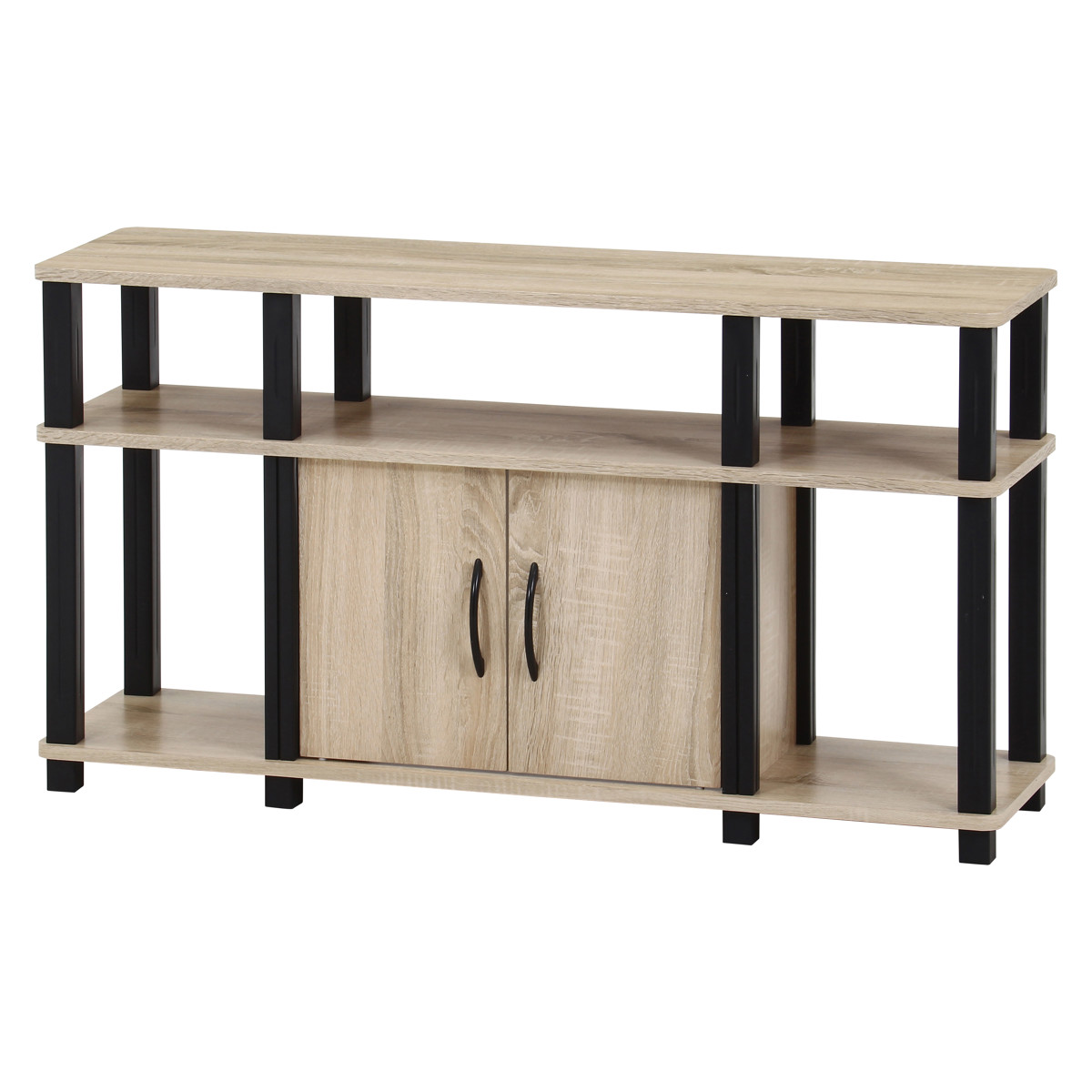 テレビ台 幅110cm 扉付き 簡単組立 FIT ( TV台 テレビボード AVラック 収納 ラック 棚 リビングボード 家具 簡単組み立て ナチュラル ホワイトウォッシュ バイカラー ) 【ナチュラル】 ナチュラル