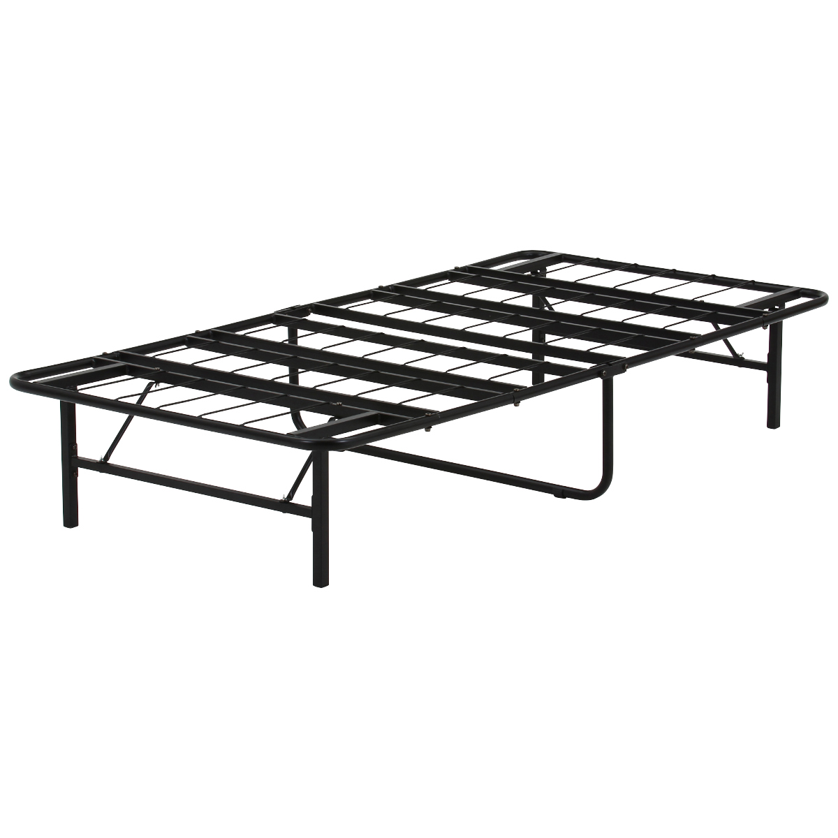 パイプベッド シングル スチール 折りたたみ 工具不要 ( ベッド 折り畳み フレーム コンパクト 組み立て簡単 スリム 寝具 ブラック グレー ベット ) 【ブラック】 ブラック