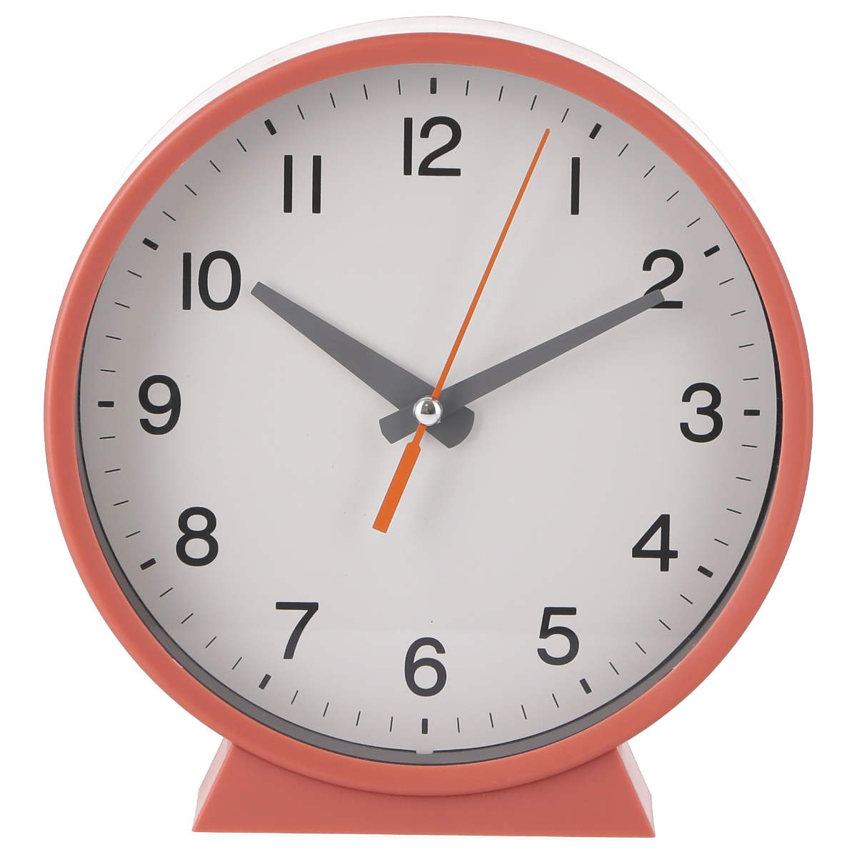 置掛兼用時計 エルフ 連続秒針 静音 掛け時計 置き時計 ( 置き時計 壁掛け時計 掛け時計 置き型 2way シンプル ヴィンテージ調 コンパクト かわいい 可愛い ) 【オレンジ】 オレンジ