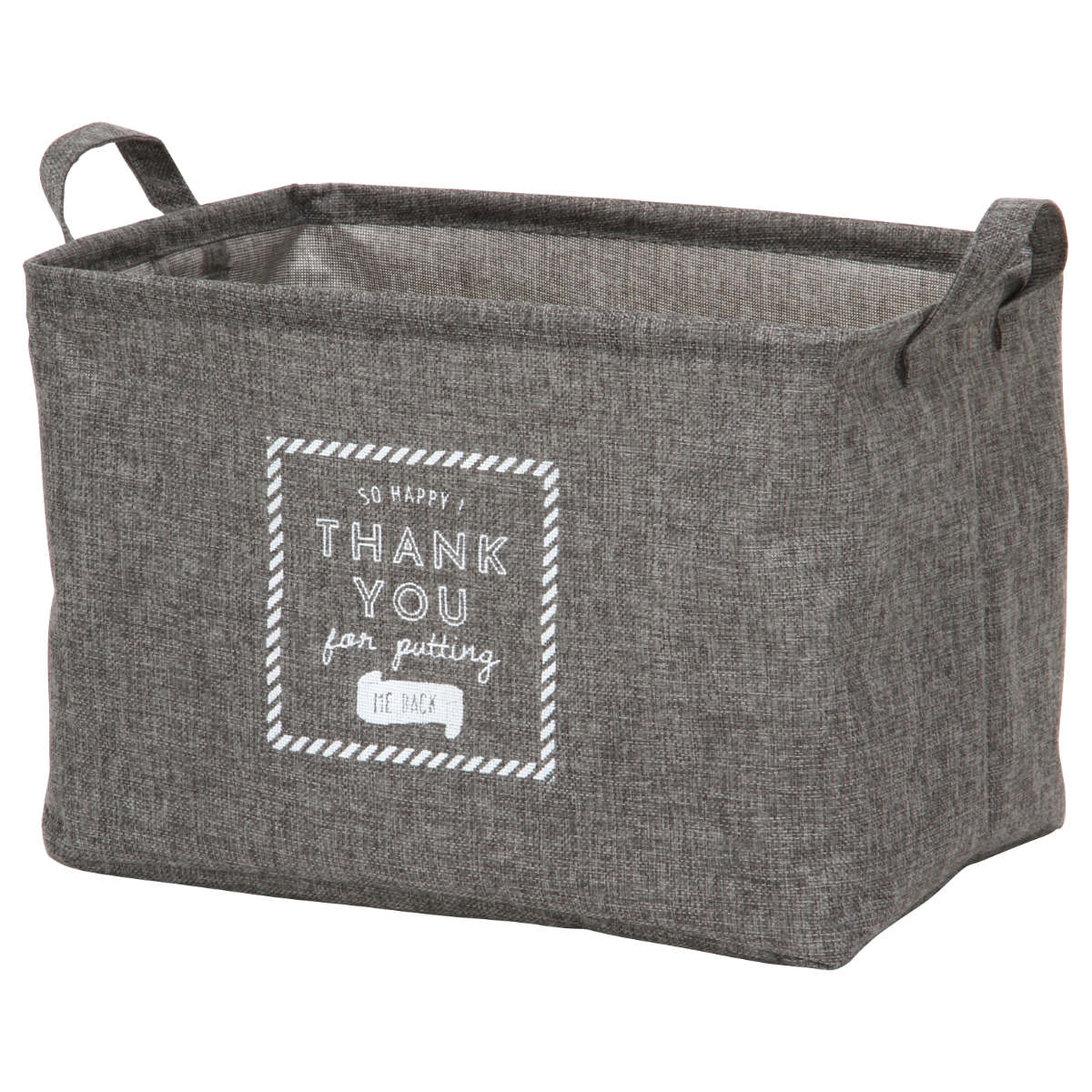 収納ボックス 布 ファブリックボックス スクエア インナーケース 折りたたみ ( 幅38×奥行26×高さ26cm 収納ケース 収納 小物 小物収納 小物入れ カラーボックス 引き出し インナーボックス ボックス ケース 持ち手付き ) 【グレー】 グレー