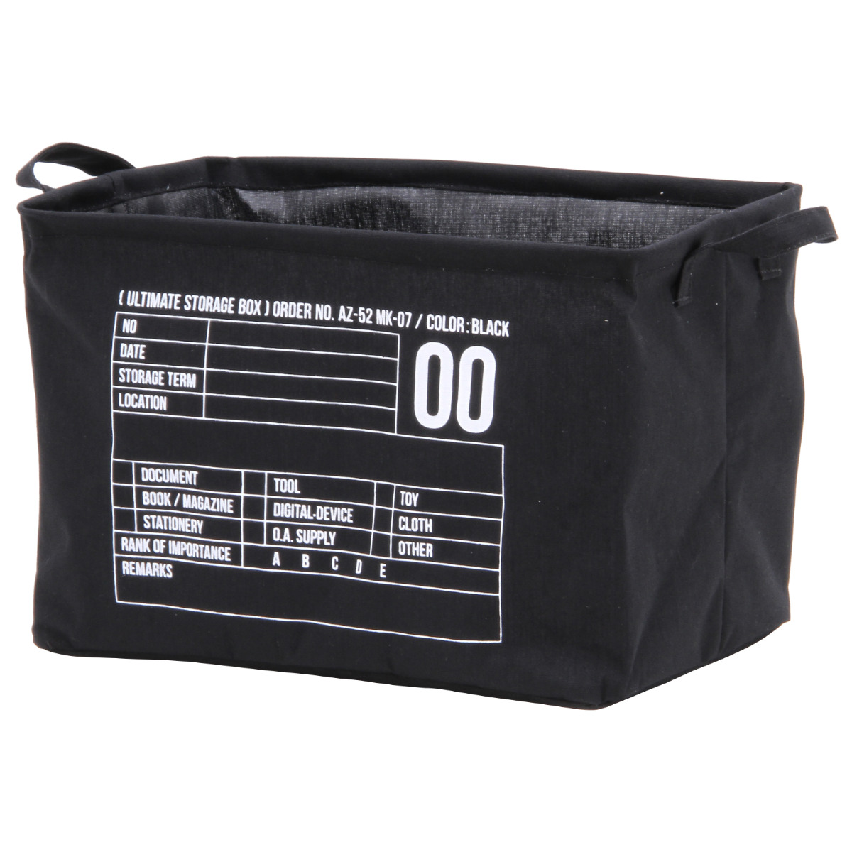 収納ボックス 布 ファブリック インナーボックス 折りたたみ ( 幅38×奥行26×高さ26cm 収納ケース 収納 小物 小物収納 小物入れ カラーボックス 引き出し インナーケース ボックス ケース 持ち手付き ) 【ブラック】 ブラック