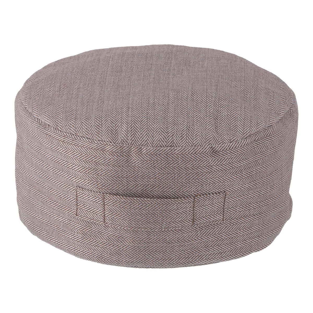 収納袋 布団収納 布団 収納できる クッションカバー シュシュ S ラウンド ( 布団収納袋 クッション 布団収納クッションカバー ブランケット ひざ掛け 毛布 ふとん ふとん収納 カバー おしゃれ 持ち手付き 布団収納ケース ) 【ライトブラウン】 ライトブラウン