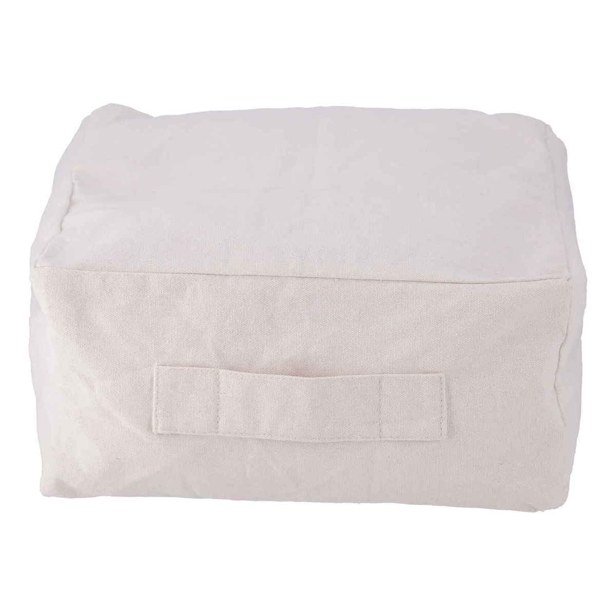 収納袋 布団収納 布団 収納できる クッションカバー シュシュ S スクエア ( 布団収納袋 クッション 布団収納クッションカバー ブランケット ひざ掛け 毛布 ふとん ふとん収納 カバー おしゃれ 持ち手付き 布団収納ケース ) 【アイボリー】 アイボリー