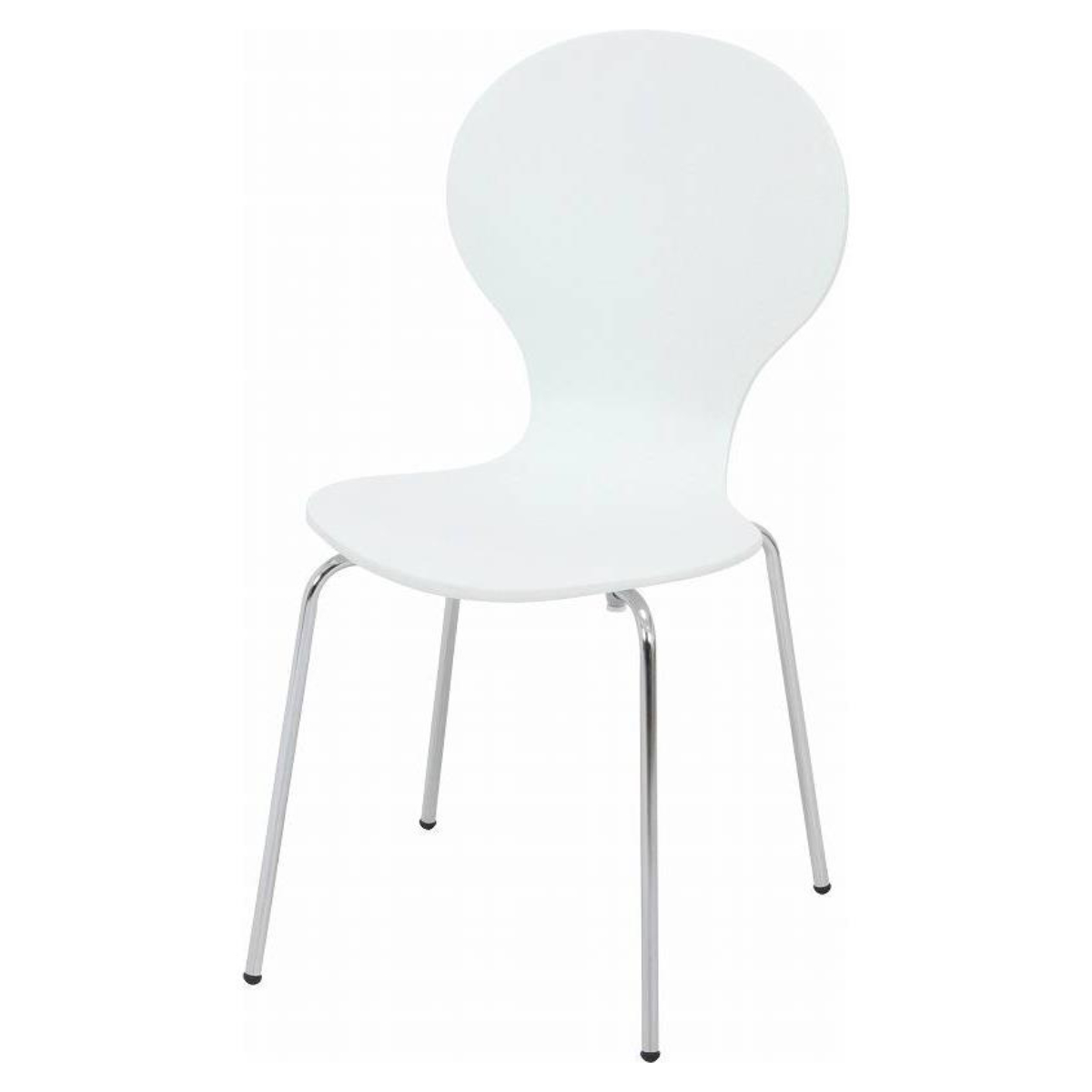 ダイニングチェア 座面高45cm 2脚セット エピチェアー スタッキングチェア ( チェア ダイニング イス 椅子 木目調 食卓椅子 肘なし 軽量 いす 食卓 リビング リビングチェア シンプル デスクチェア メラミン加工 ) 【ホワイト】 ホワイト