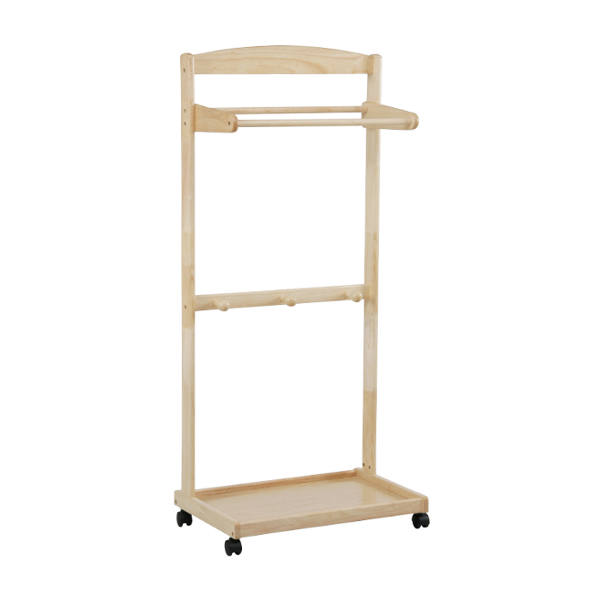 浜本工芸　キッズ　木製ハンガーラック キャスター付 名入れサービスあり Kidzoo(キッズーシリーズ)ハンガーラック KDH-3002