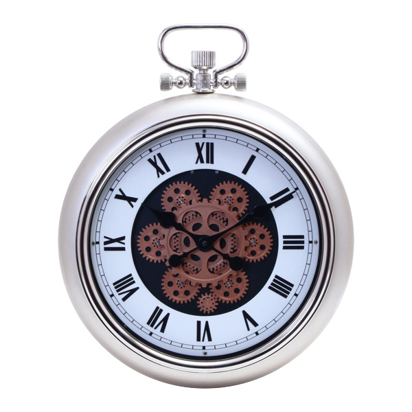 掛け時計 ギア M 壁掛け 時計 インテリア アナログ （ 壁掛け時計 とけい ウォールクロック クロック 雑貨 大型 大きい 懐中時計風 アンティーク風 デザイン おしゃれ リビング ダイニング 歯車 40ｃｍ ） 掛け時計