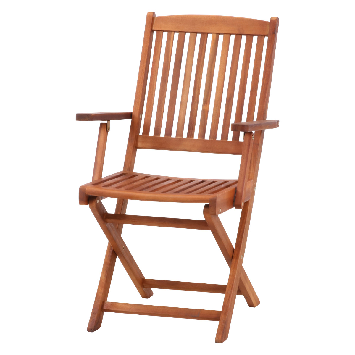 美品　天然木　折り畳み椅子　ガーデンチェア　フォールディングチェア　無垢材椅子